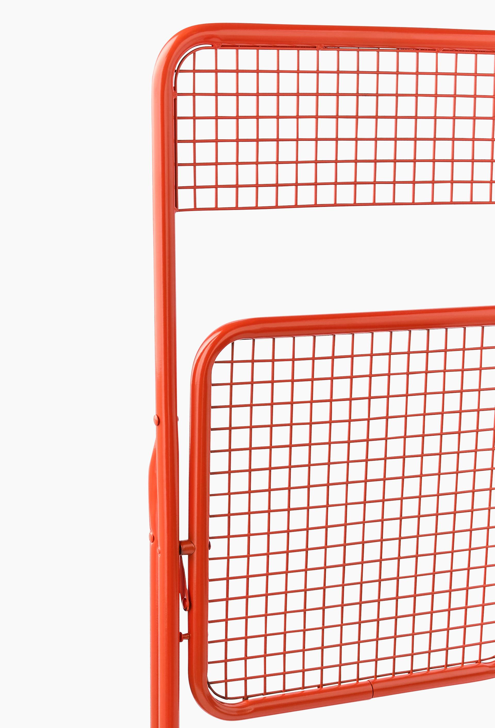 Chaise pliante filaire, 43.5x49xH78cm, en acier, Orange, large image number 1