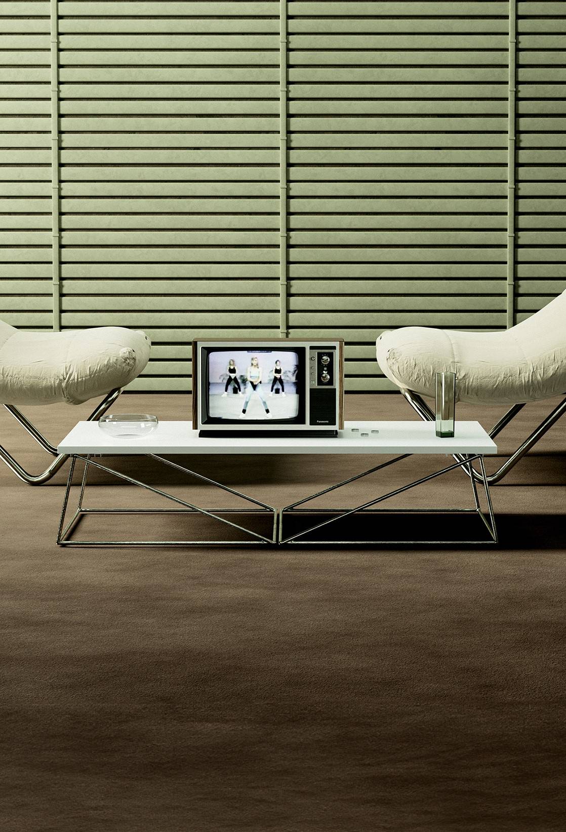 Exclu web - Table basse, 33x76x140 cm - STUDIO PRISUNIC x MONOPRIX, Blanc, large image number 0