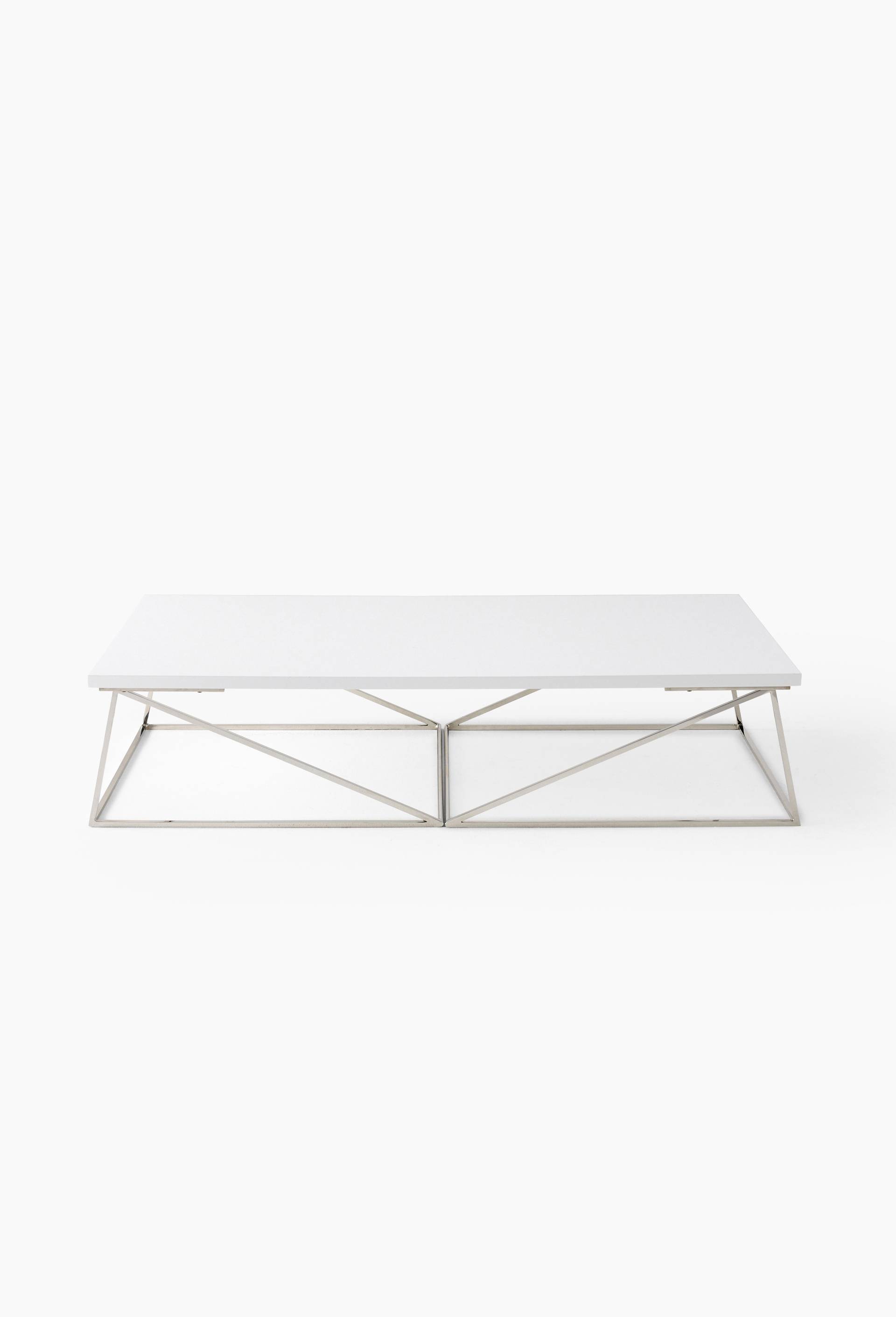 Exclu web - Table basse, 33x76x140 cm - STUDIO PRISUNIC x MONOPRIX, Blanc, large image number 1.0