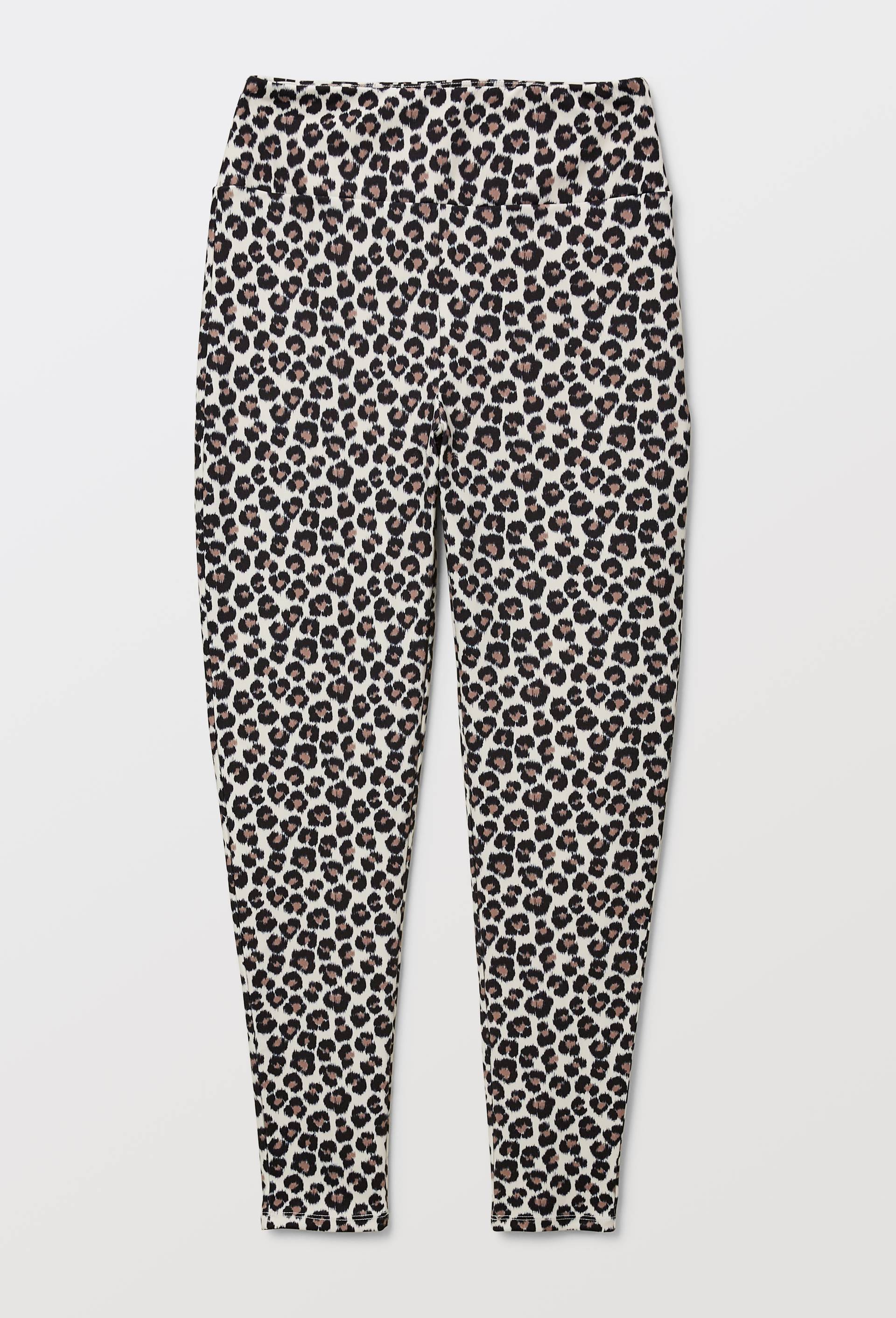 Legging de sport imprim&eacute; l&eacute;opard, Ecru, large image number 2.0