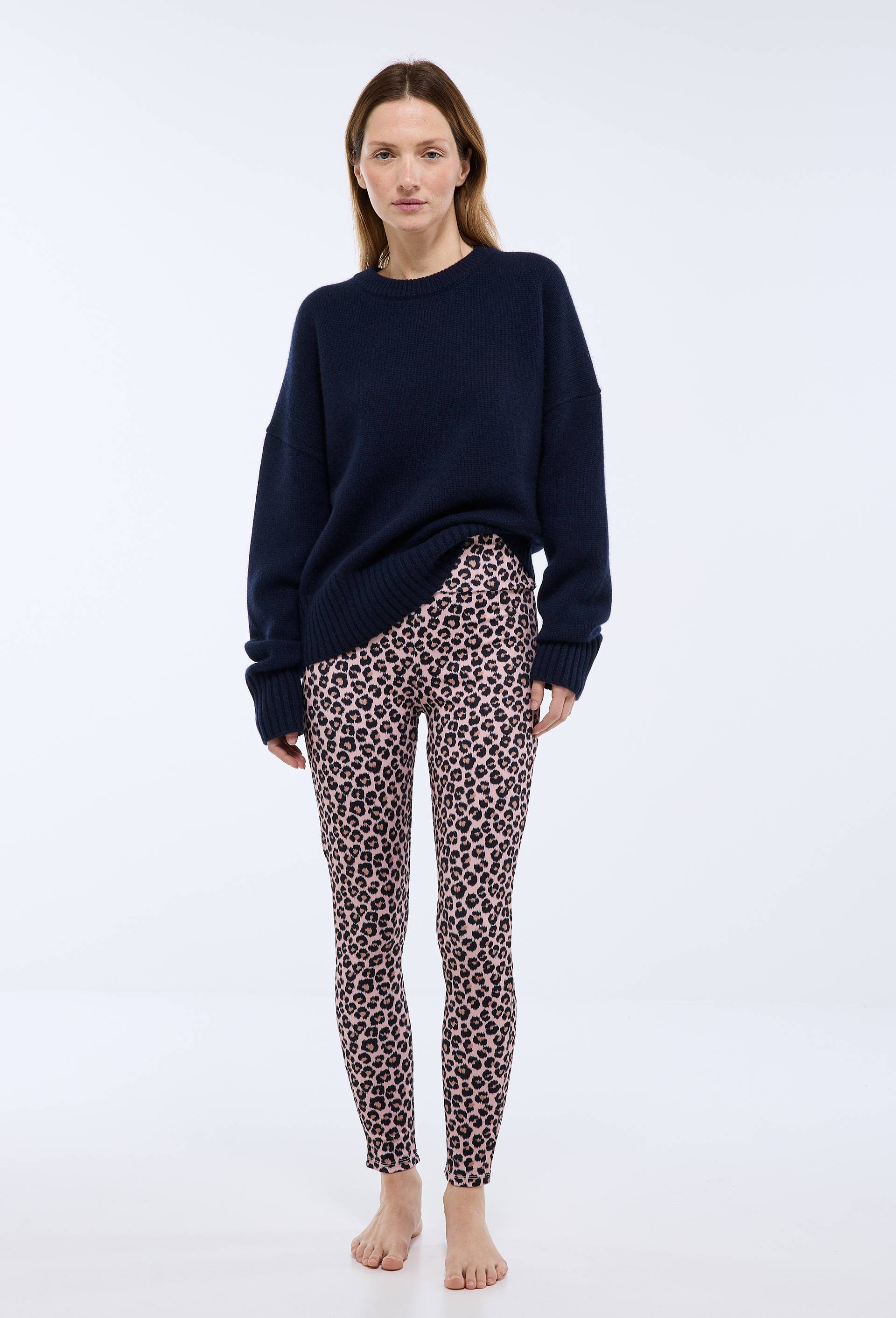 Legging de sport imprim&eacute; l&eacute;opard, Rose, large image number 0