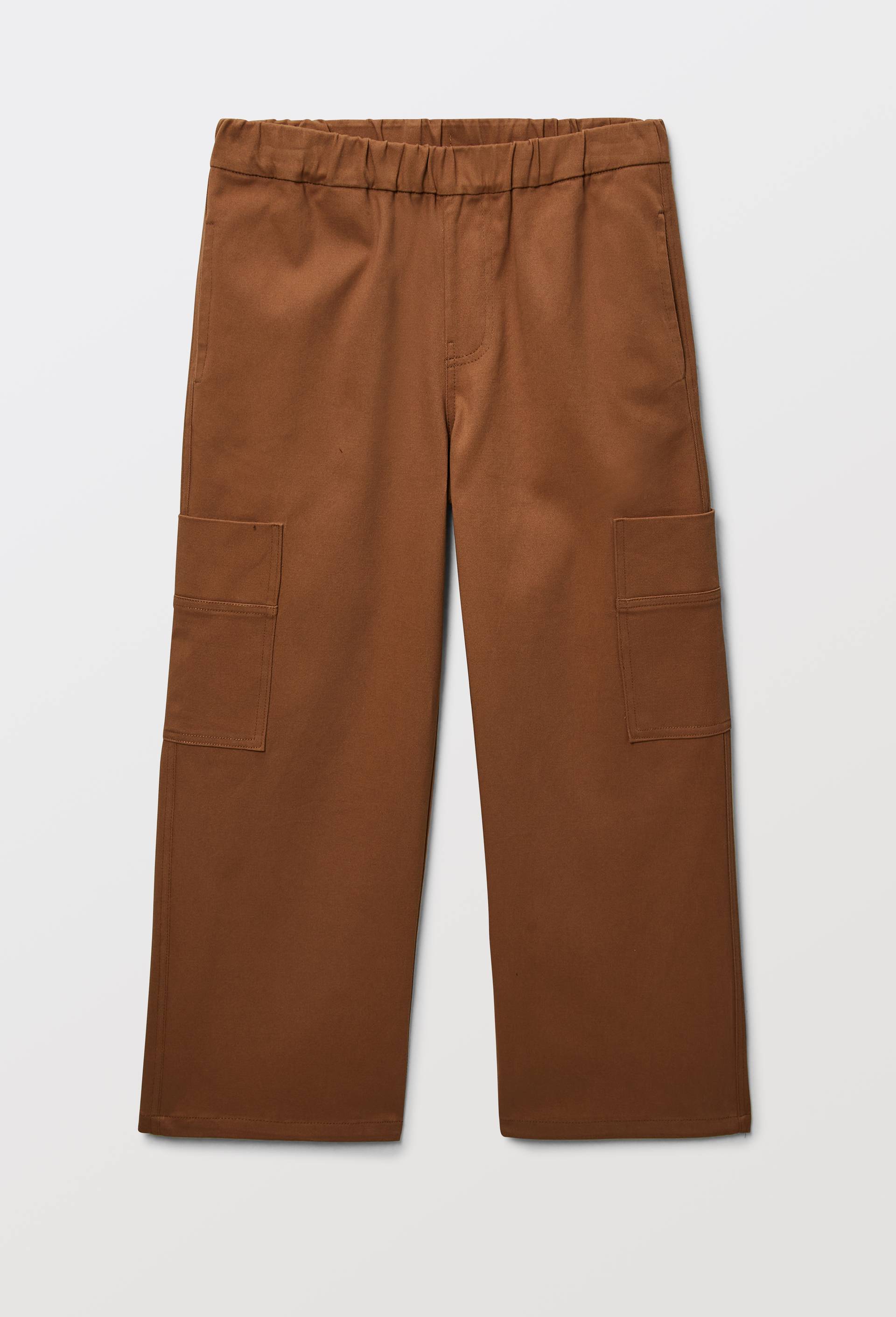 Pantalon large cargo contenant du coton, Beige, large image number 2