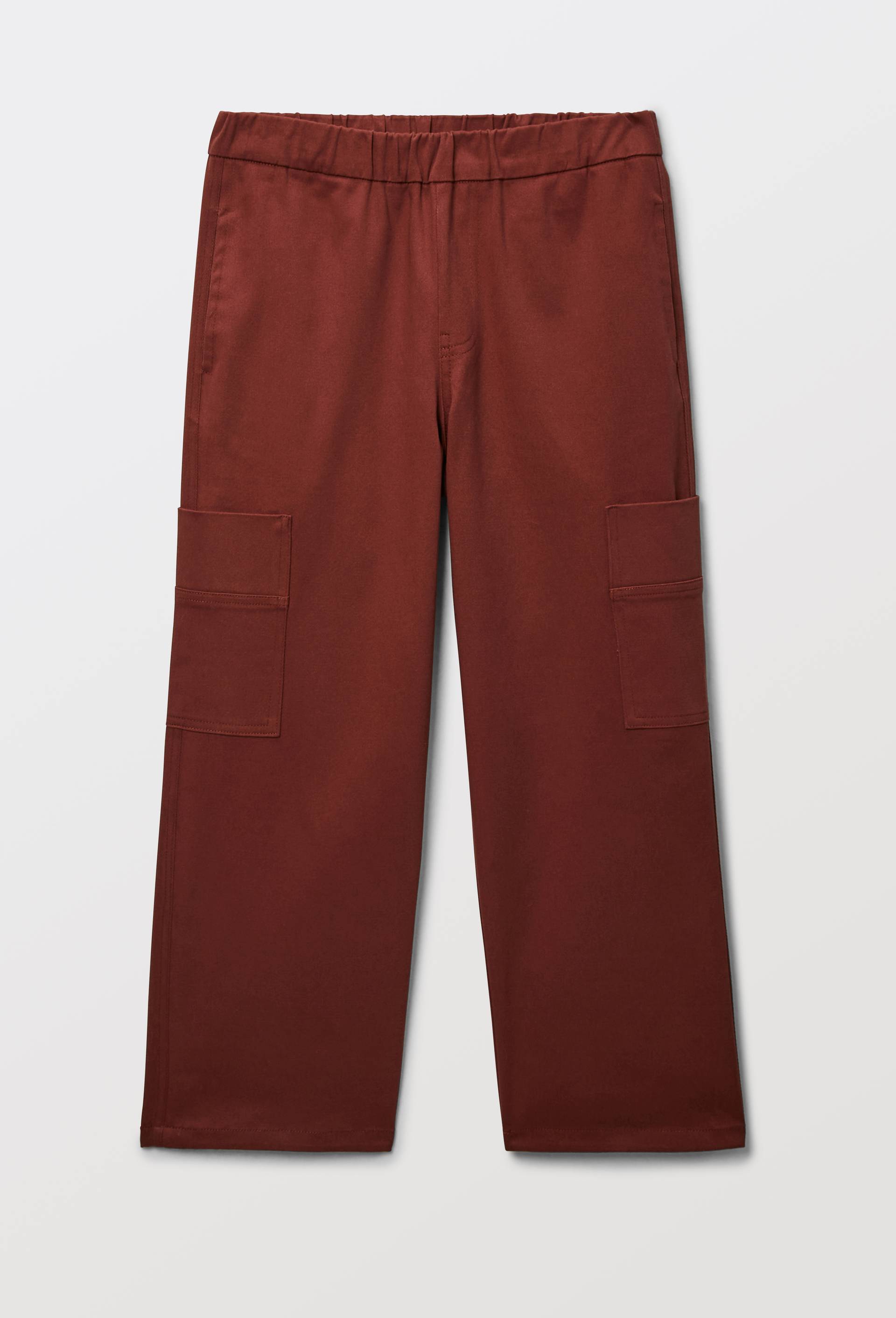 Pantalon large cargo contenant du coton, Rouge fonc&eacute;, large image number 2.0