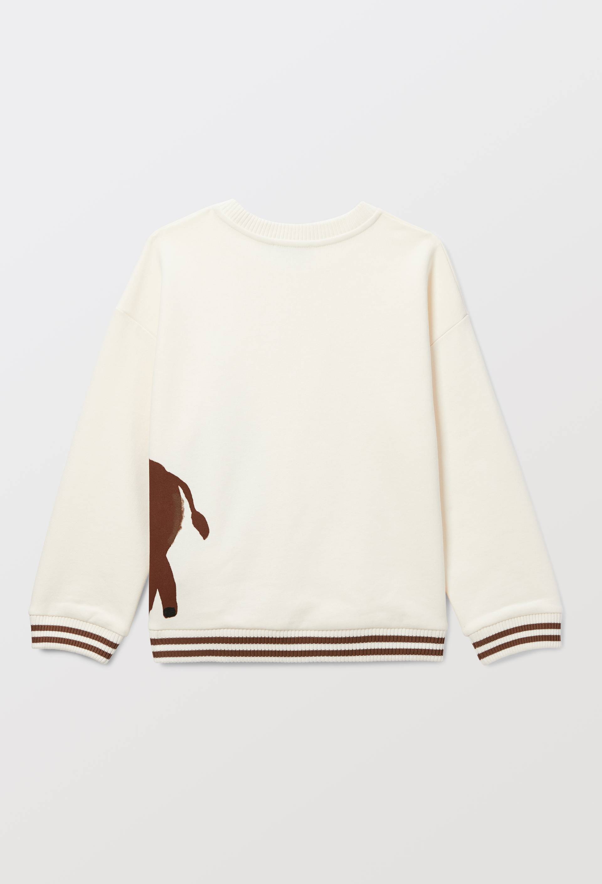 Sweat imprim&eacute; en coton, Beige, large image number 2.0