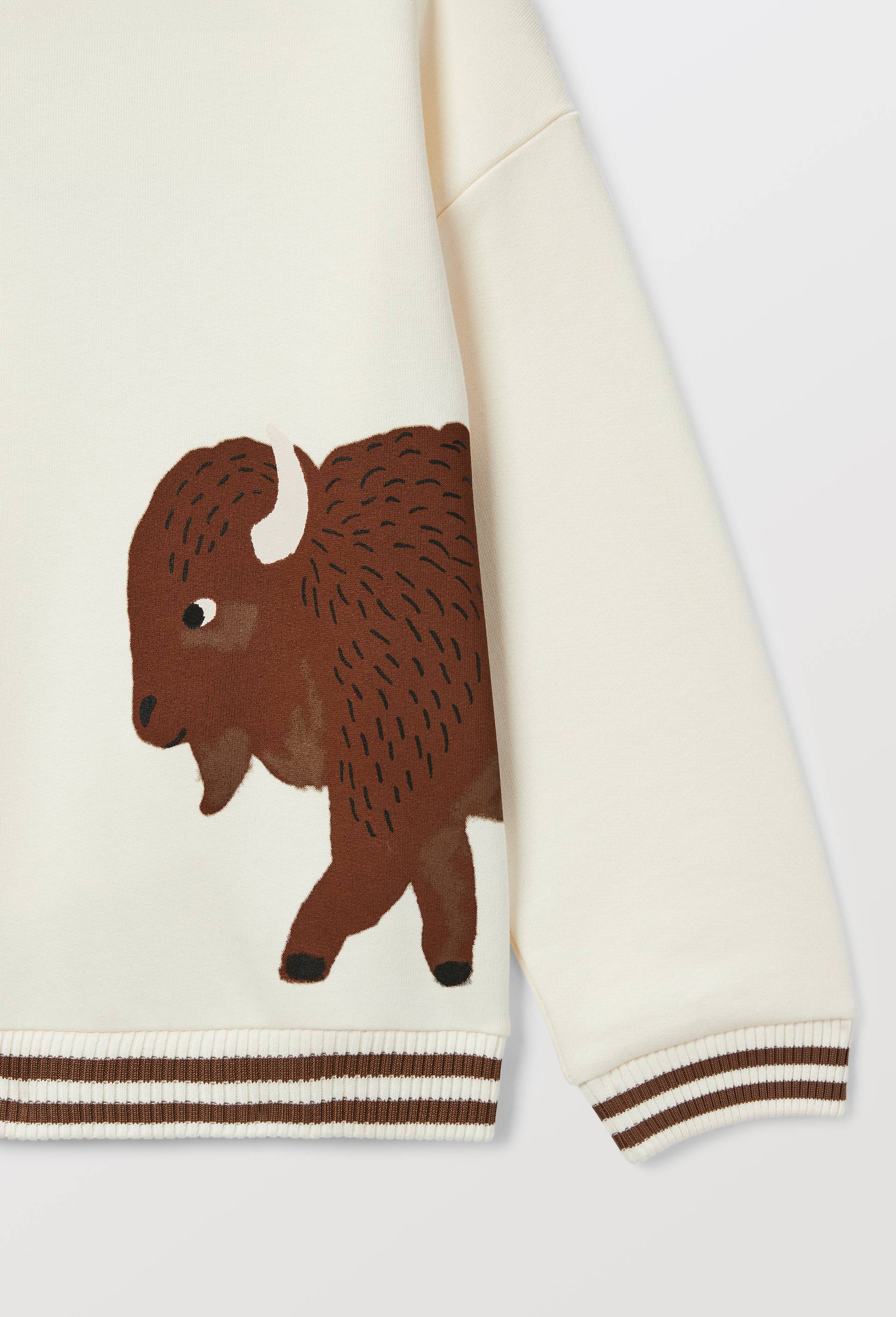 Sweat imprim&eacute; en coton, Beige, large image number 3.0