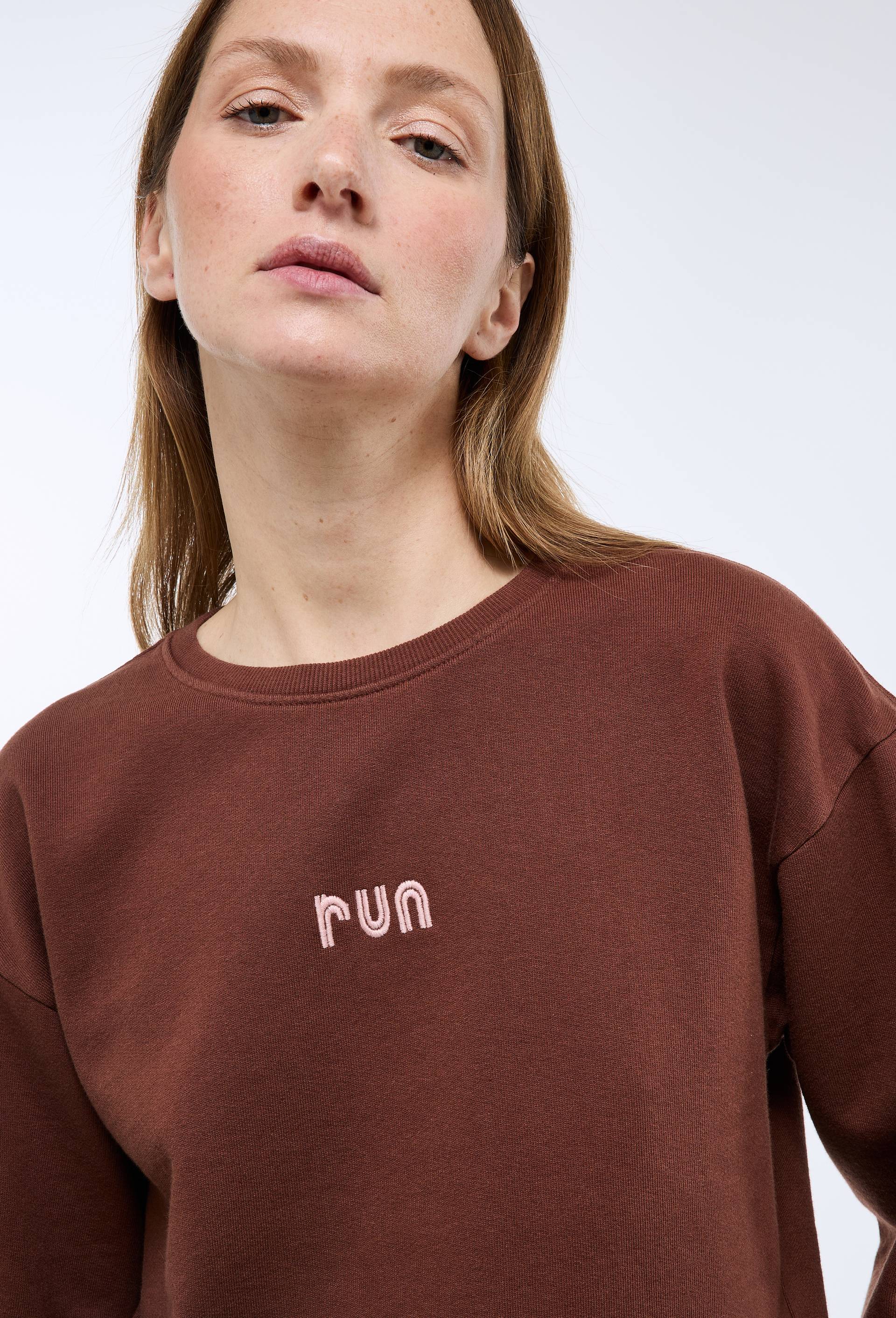 Sweat col rond en molleton de coton BIO GOTS, Brun fonc&eacute;, large image number 0