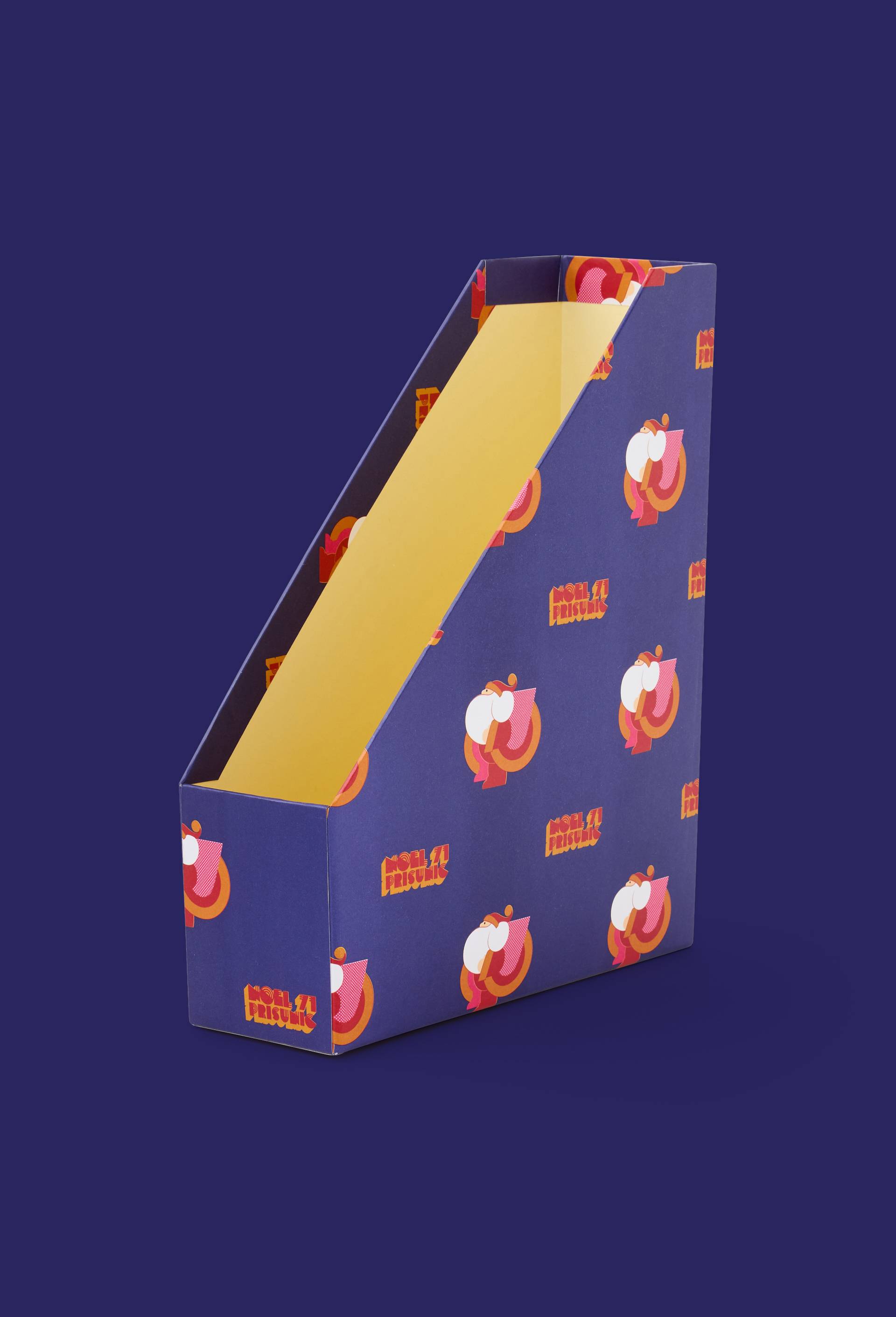 Range-documents p&egrave;re-no&euml;l, 29x24x8 cm - STUDIO PRISUNIC x MONOPRIX, Jaune, large image number 0