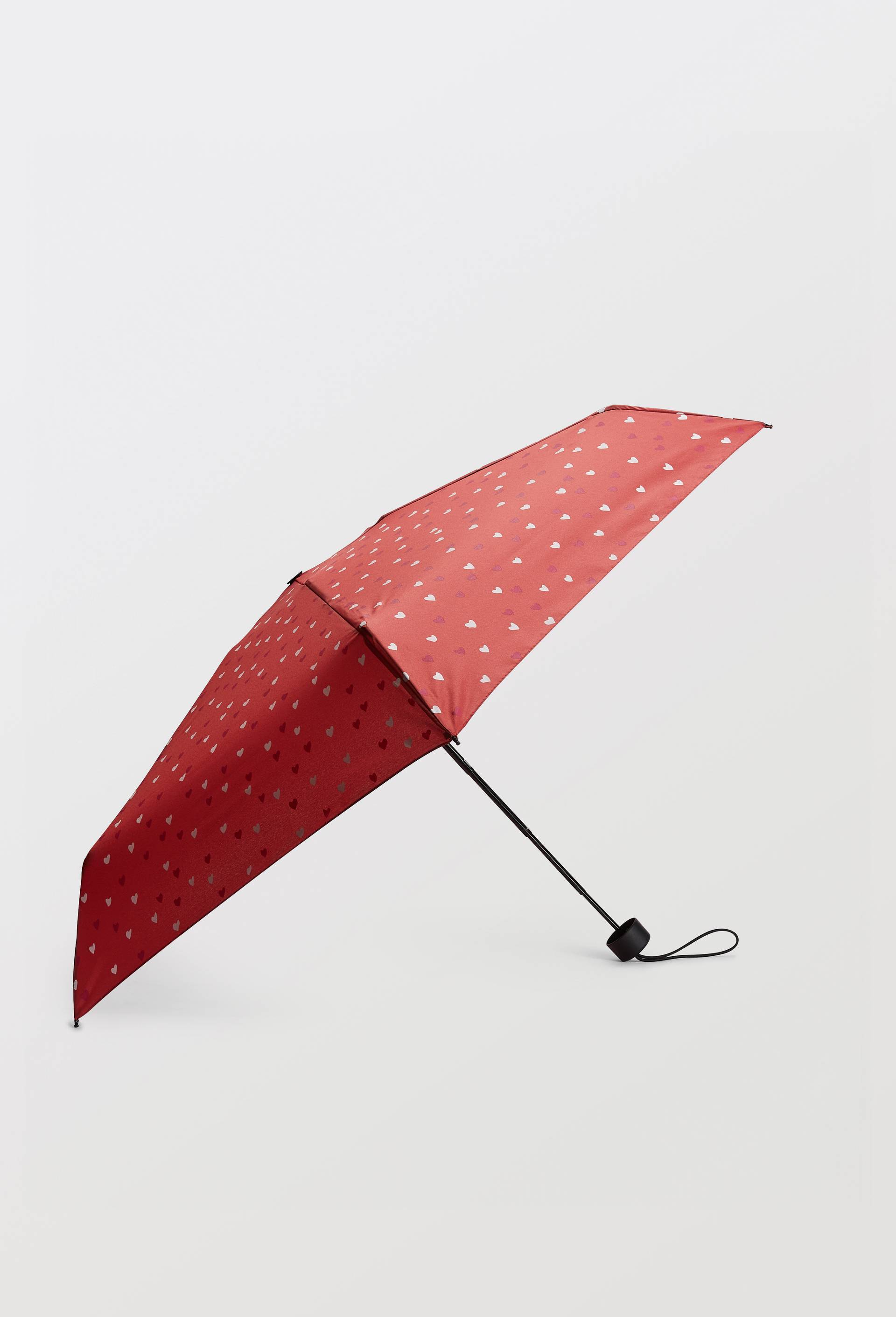 Parapluie manuel mini format imprim&eacute;, Rouge, large image number 1