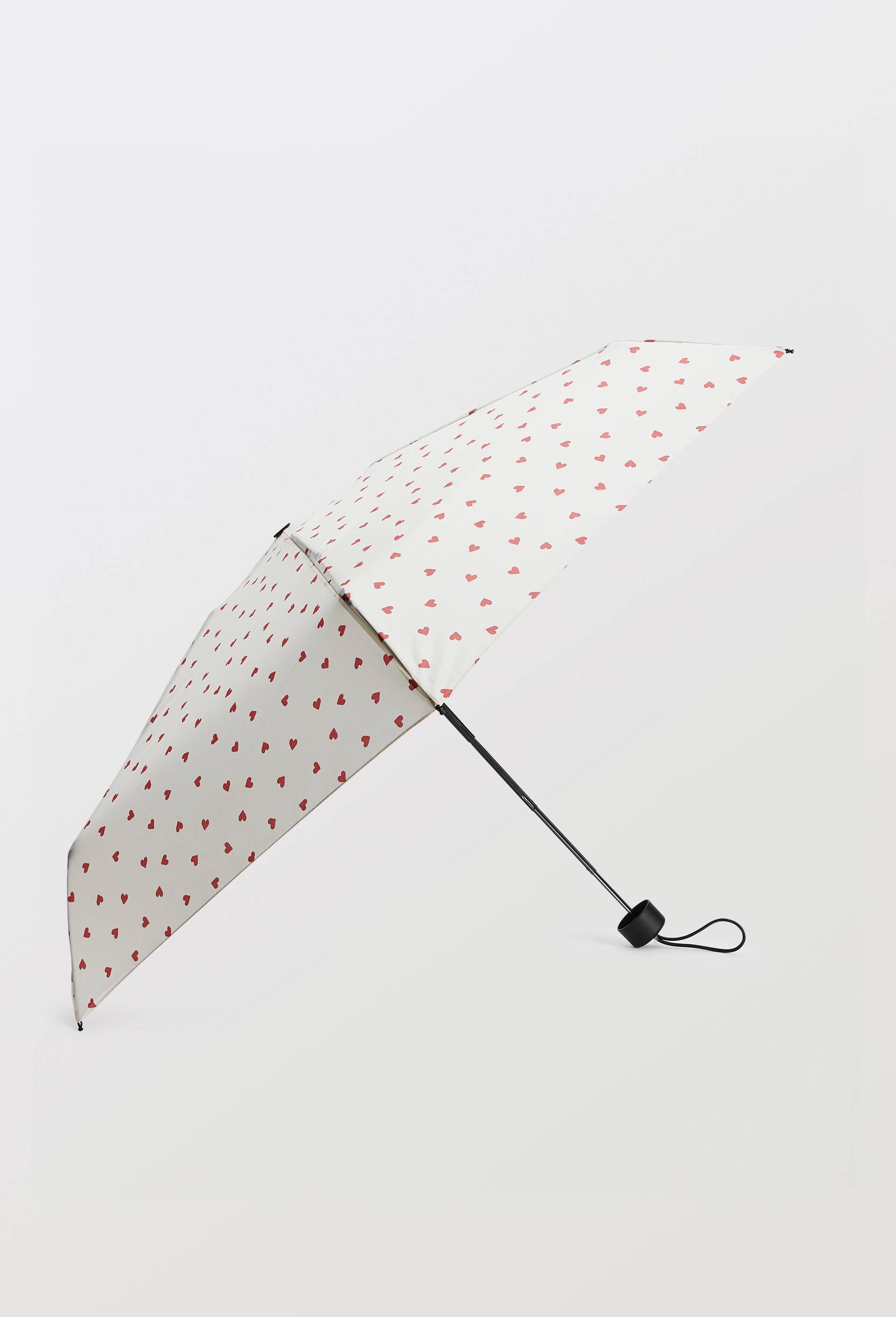 Parapluie manuel mini format imprim&eacute;, Blanc, large image number 1