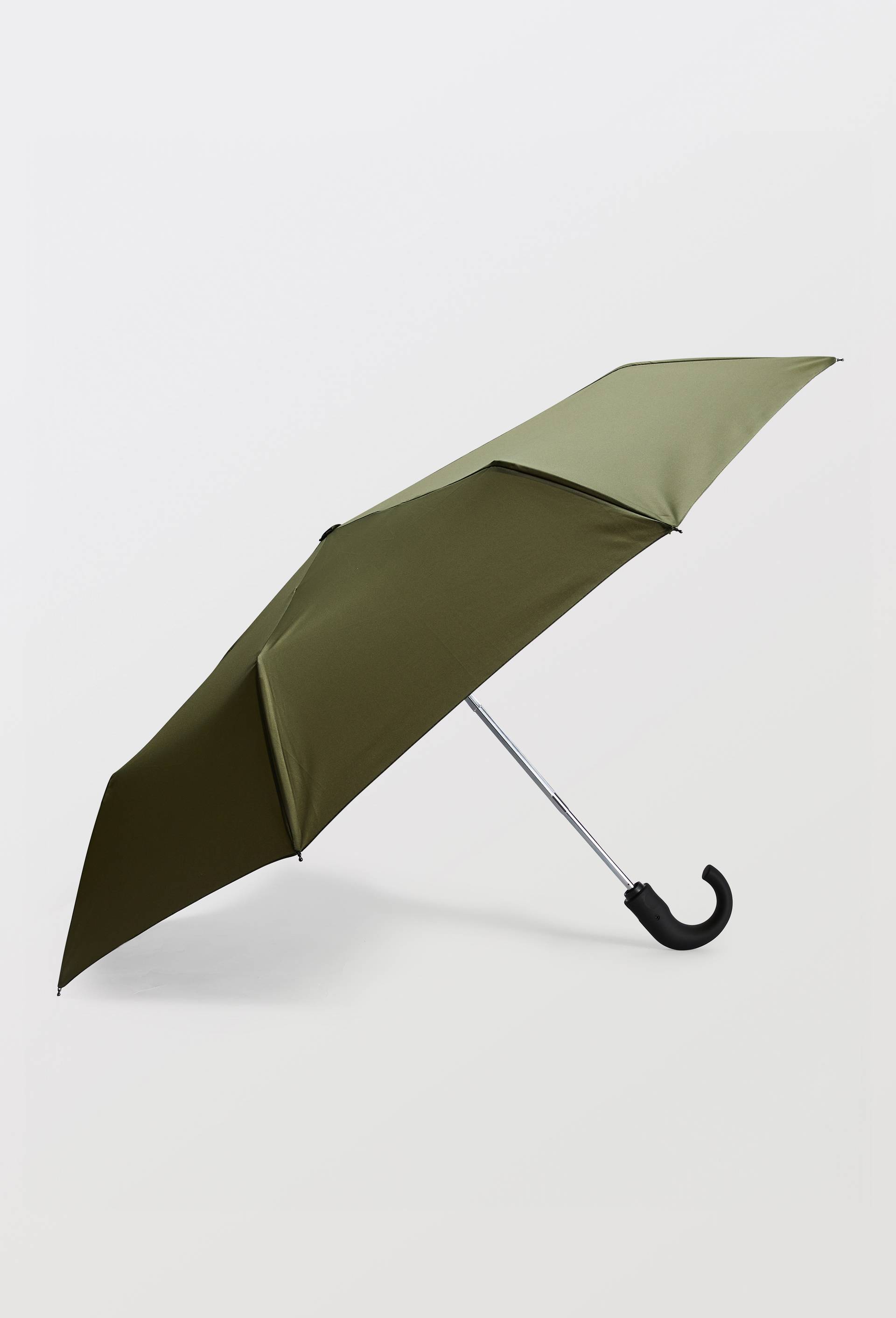 Parapluie automatique moyen format uni, Vert fonc&eacute;, large image number 1