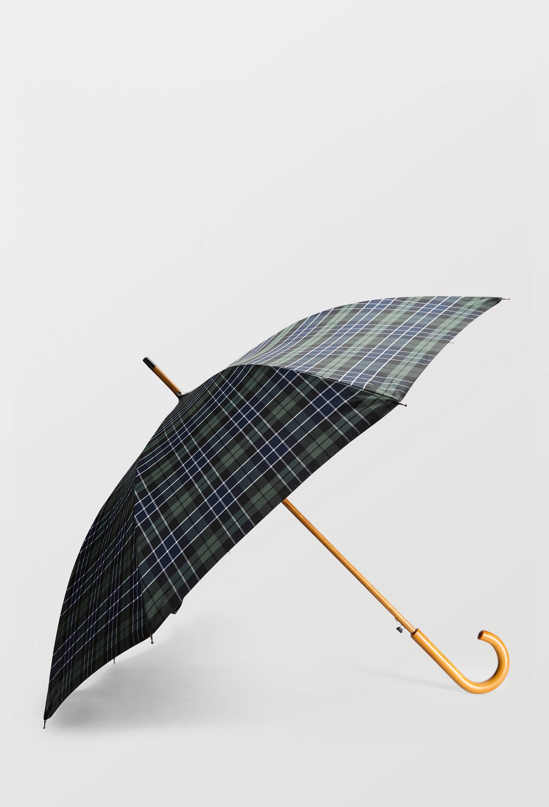Parapluie canne automatique grand format, Bleu fonc&eacute;, large image number 1.0