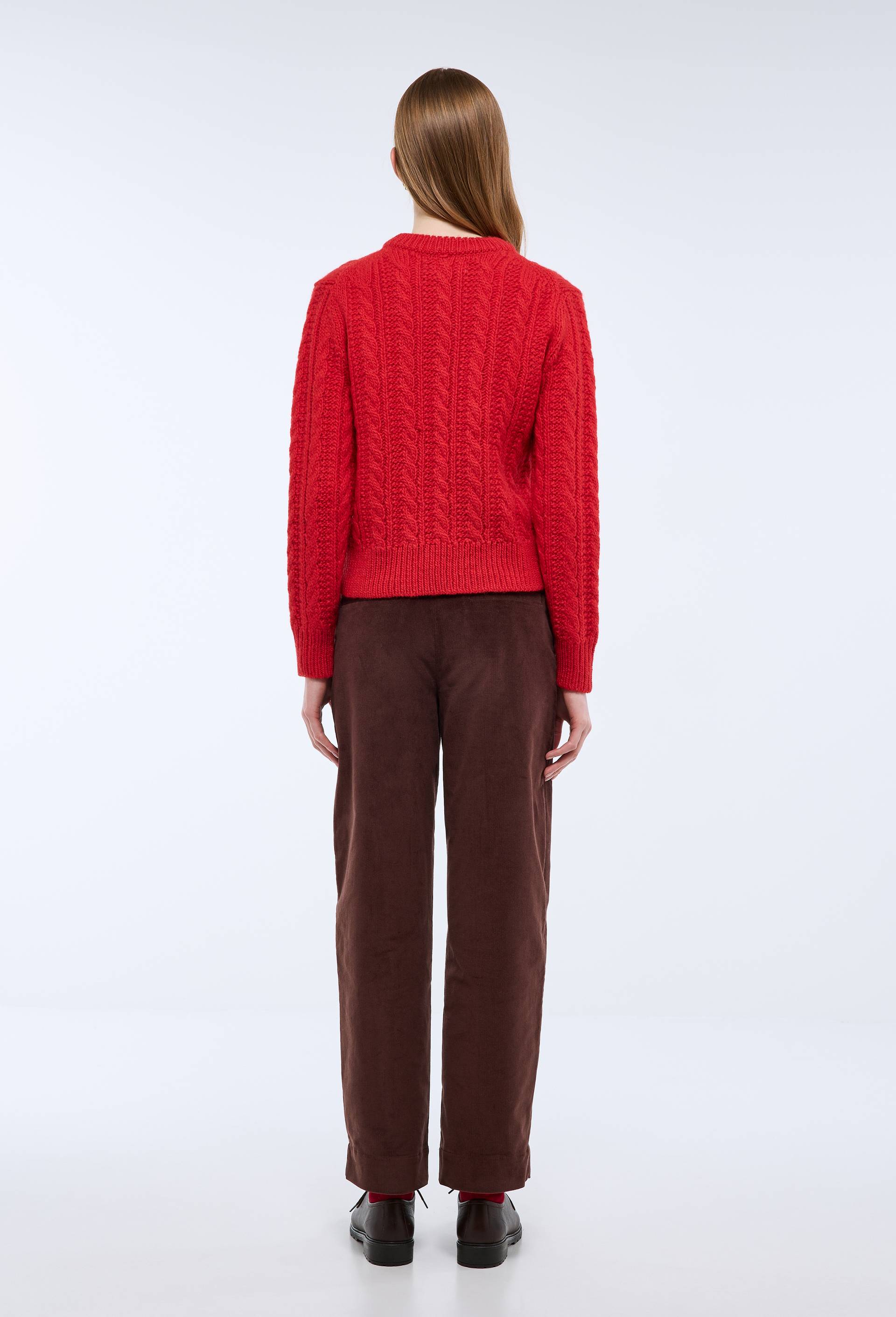 Pantalon barrel en velours avec patte de boutonnage, Brun fonc&eacute;, large image number 2.0