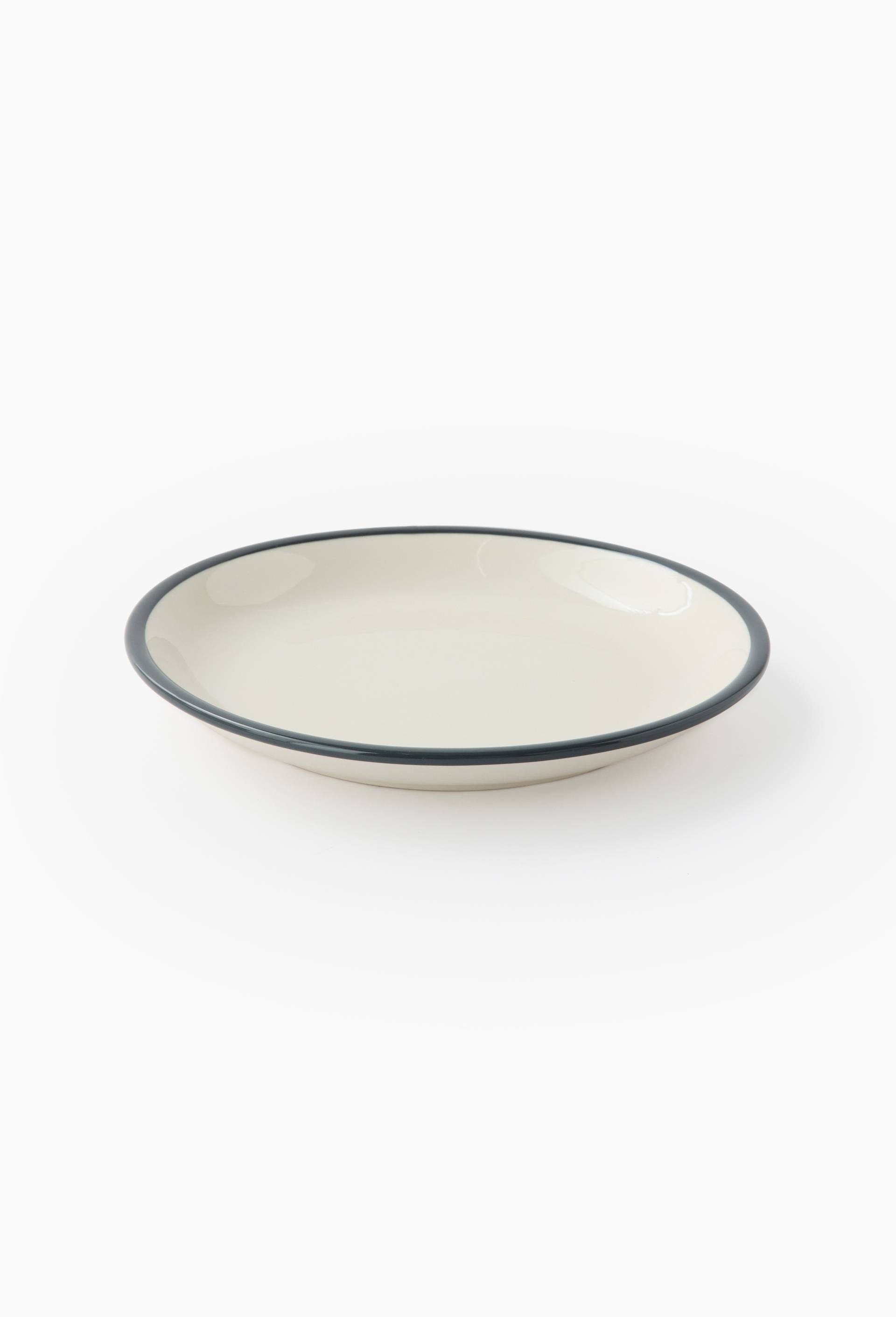 Assiette creuse finition liser&eacute;, 20 cm, Gris, large image number 1.0