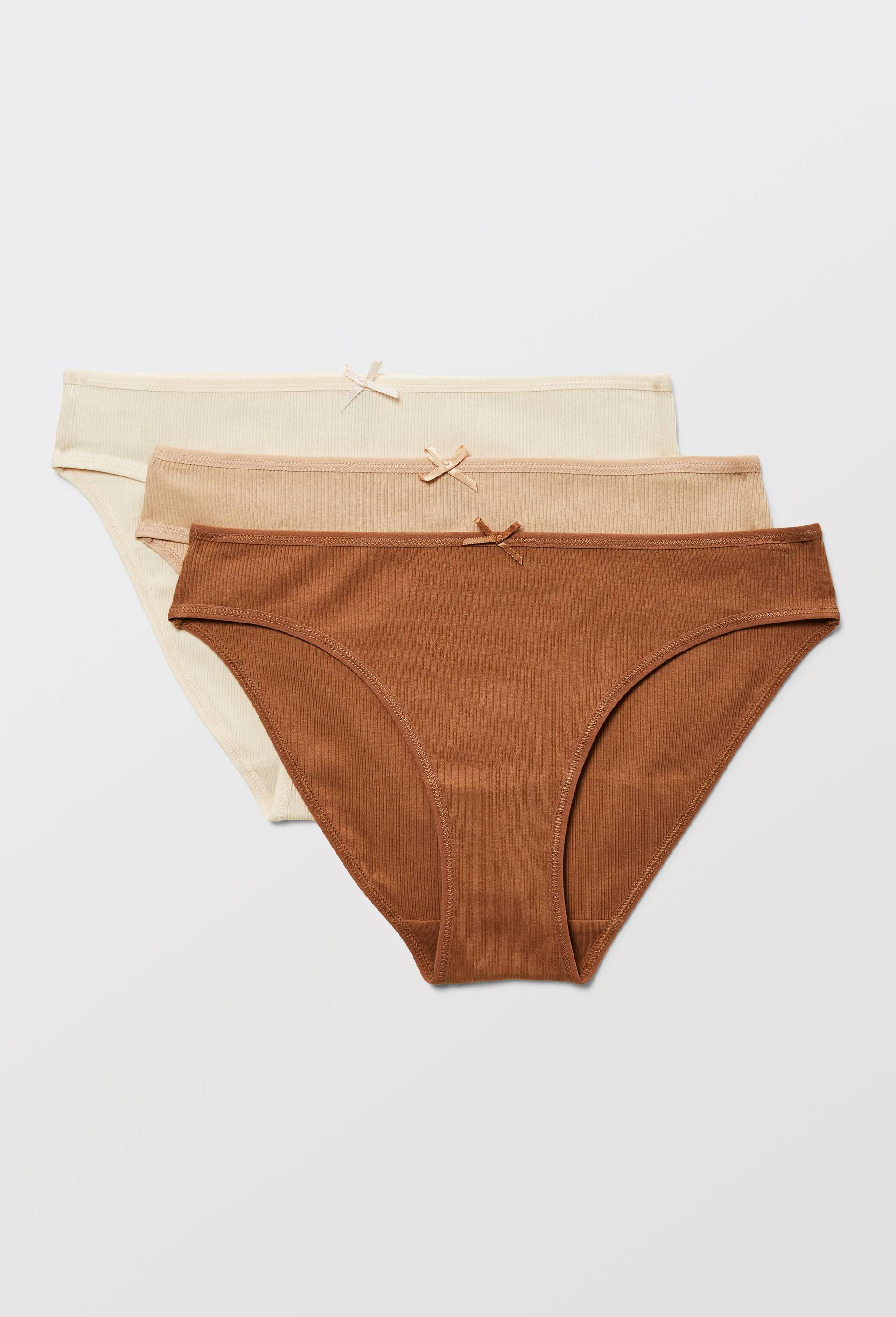 Lot de 3 culottes c&ocirc;tel&eacute;es CAMELIA en coton BIO GOTS, Rose clair, large image number 0