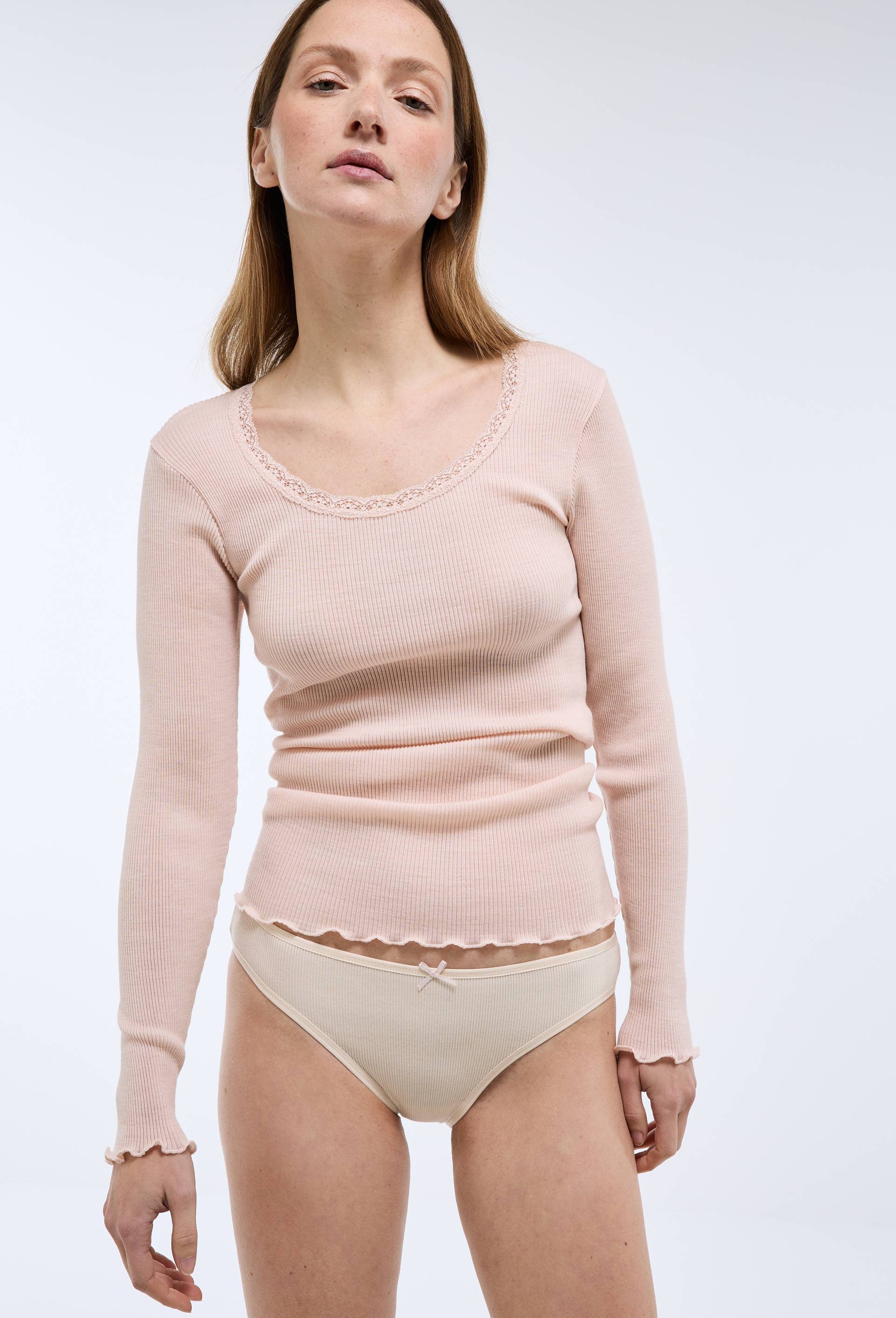 Lot de 3 culottes c&ocirc;tel&eacute;es CAMELIA en coton BIO GOTS, Rose clair, large image number 1