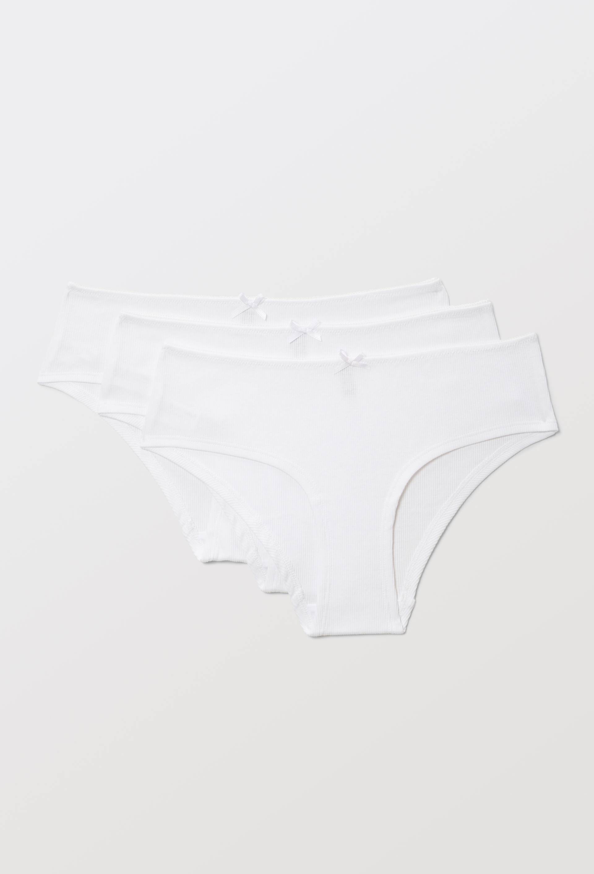 Lot de 3 shorties c&ocirc;tel&eacute;s CAMELIA en coton BIO GOTS, Blanc, large image number 0.0