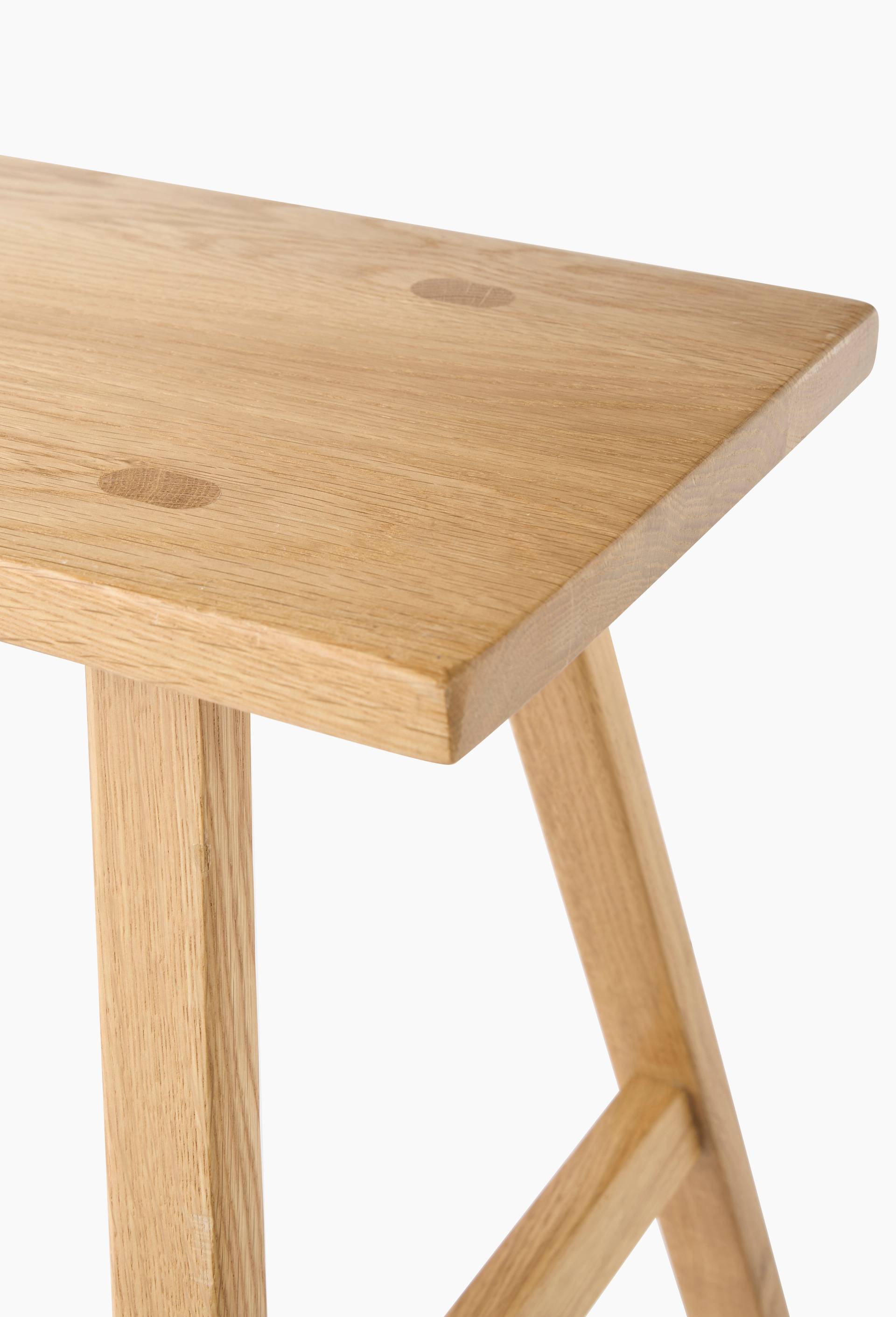 Banc, H44 X P36 X L80CM, en bois de ch&ecirc;ne, Brun fonc&eacute;, large image number 2