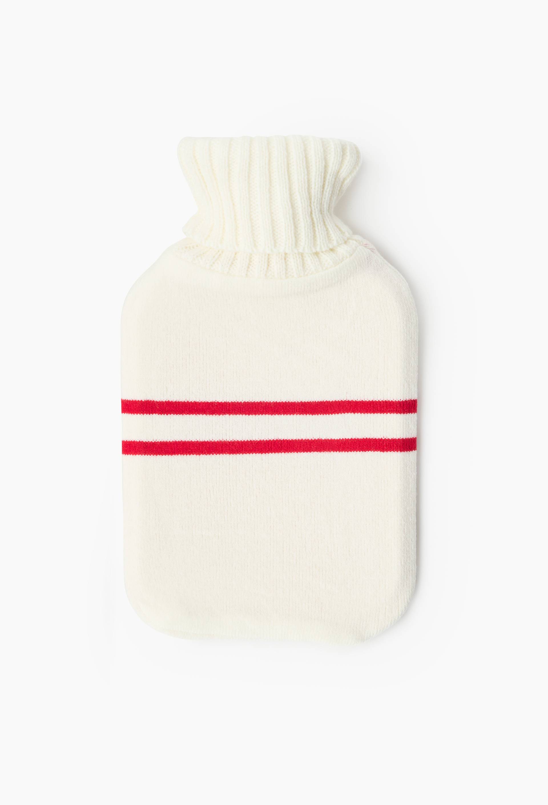 Bouillotte en tricot, 32x20cm, en polyester, Ecru, large image number 0