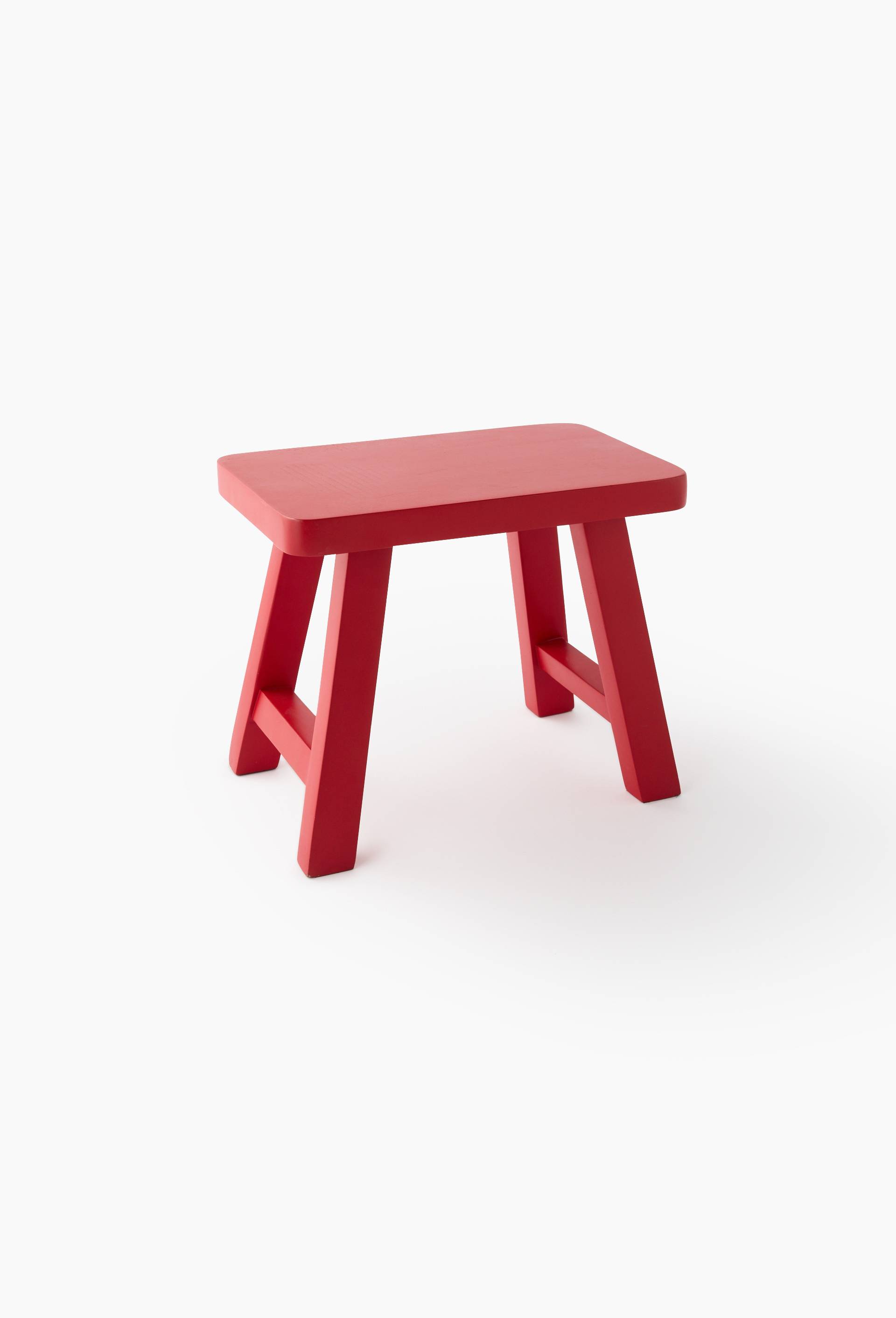 Tabouret en bois de manguier, Rouge, large image number 0