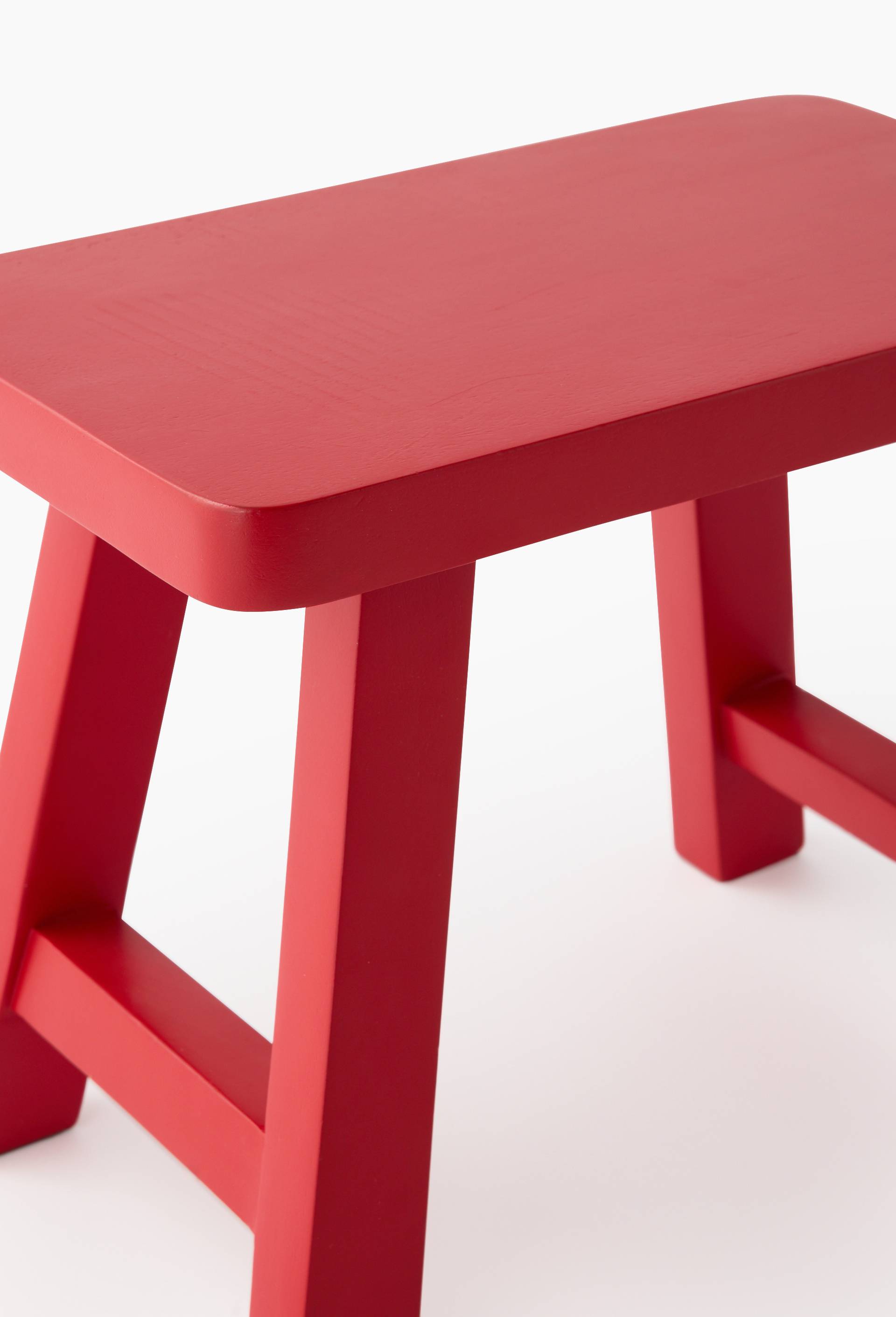 Tabouret en bois de manguier, Rouge, large image number 1