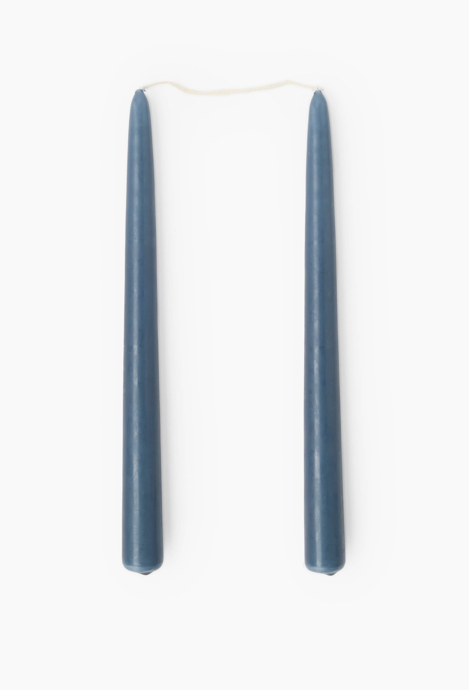 Lot 2 bougies flambeaux suspendus, H24cm, en cire, Gris, large image number 1
