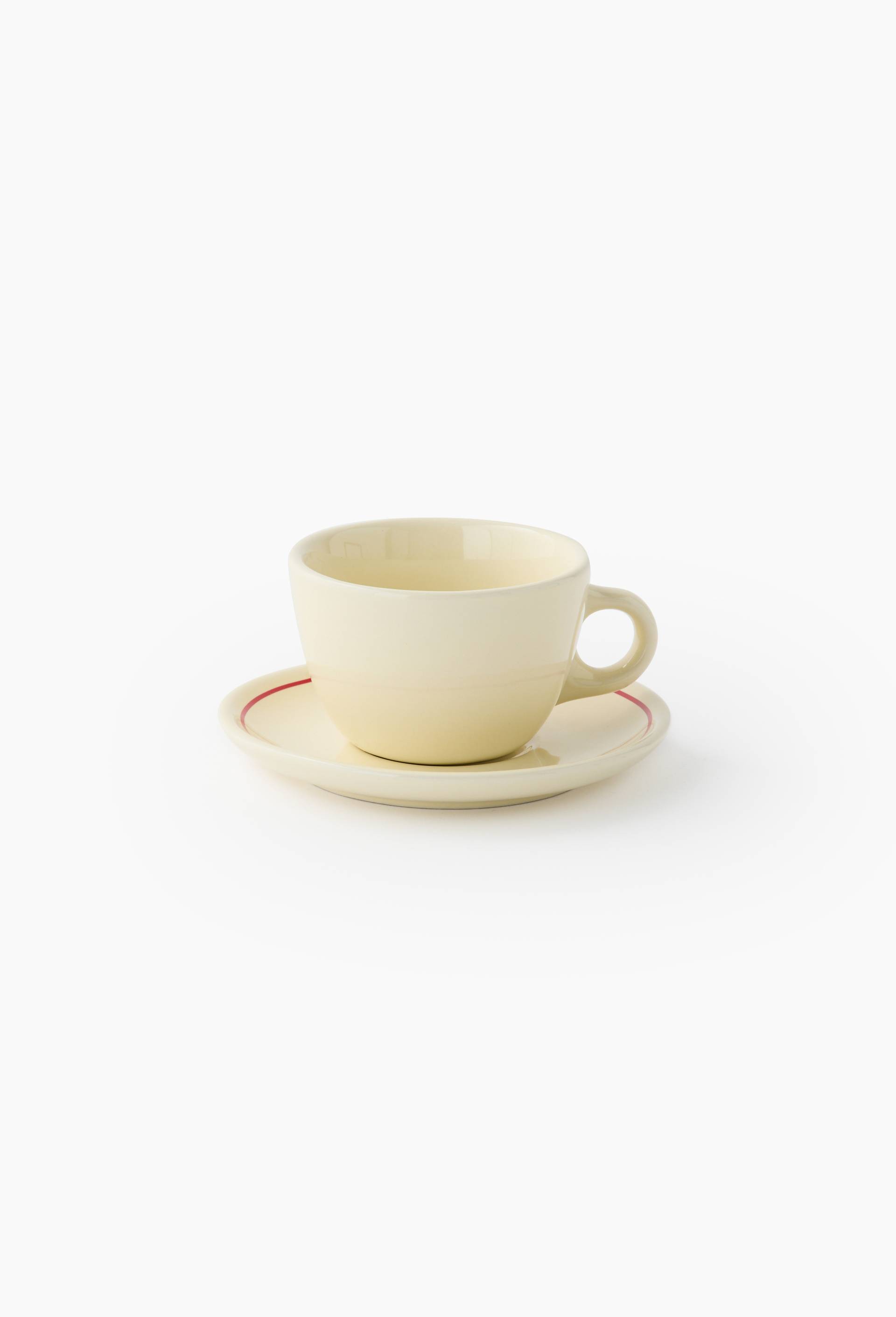 Tasse &agrave; caf&eacute; avec soucoupe, 15cl, Ecru, large image number 1