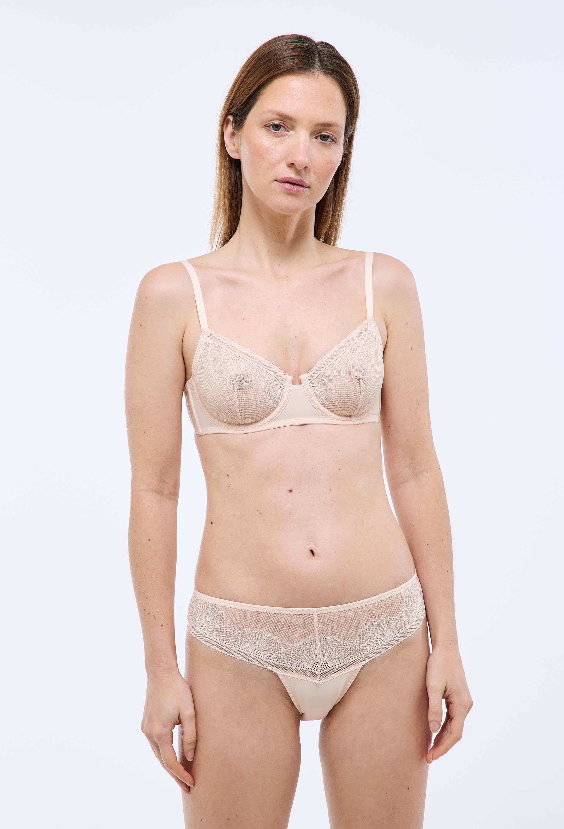 Culotte CHARLIE en microfibre et dentelle, Rose clair, large image number 0
