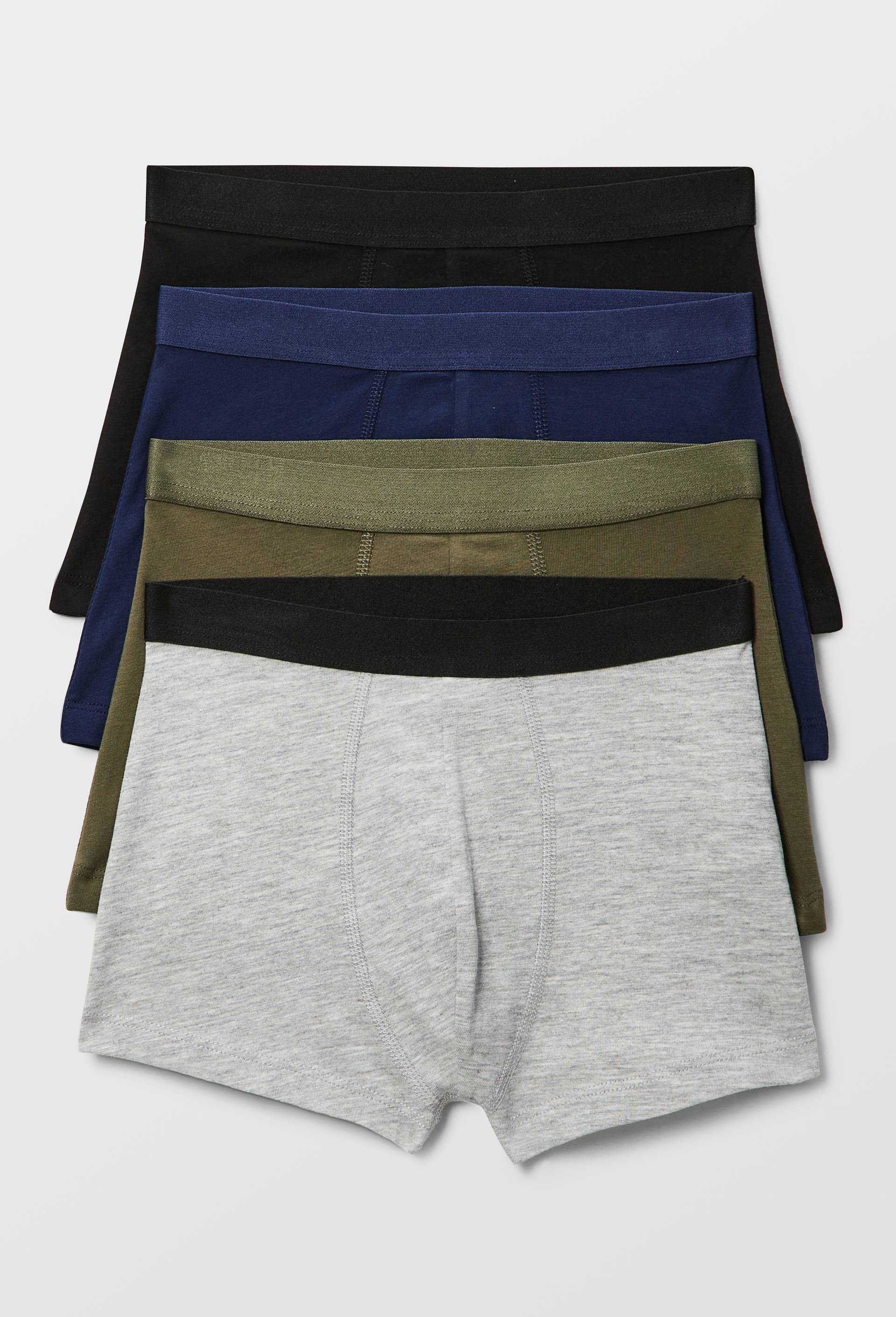 Lot de 4 boxers unis en coton BIO GOTS, Noir, large image number 0