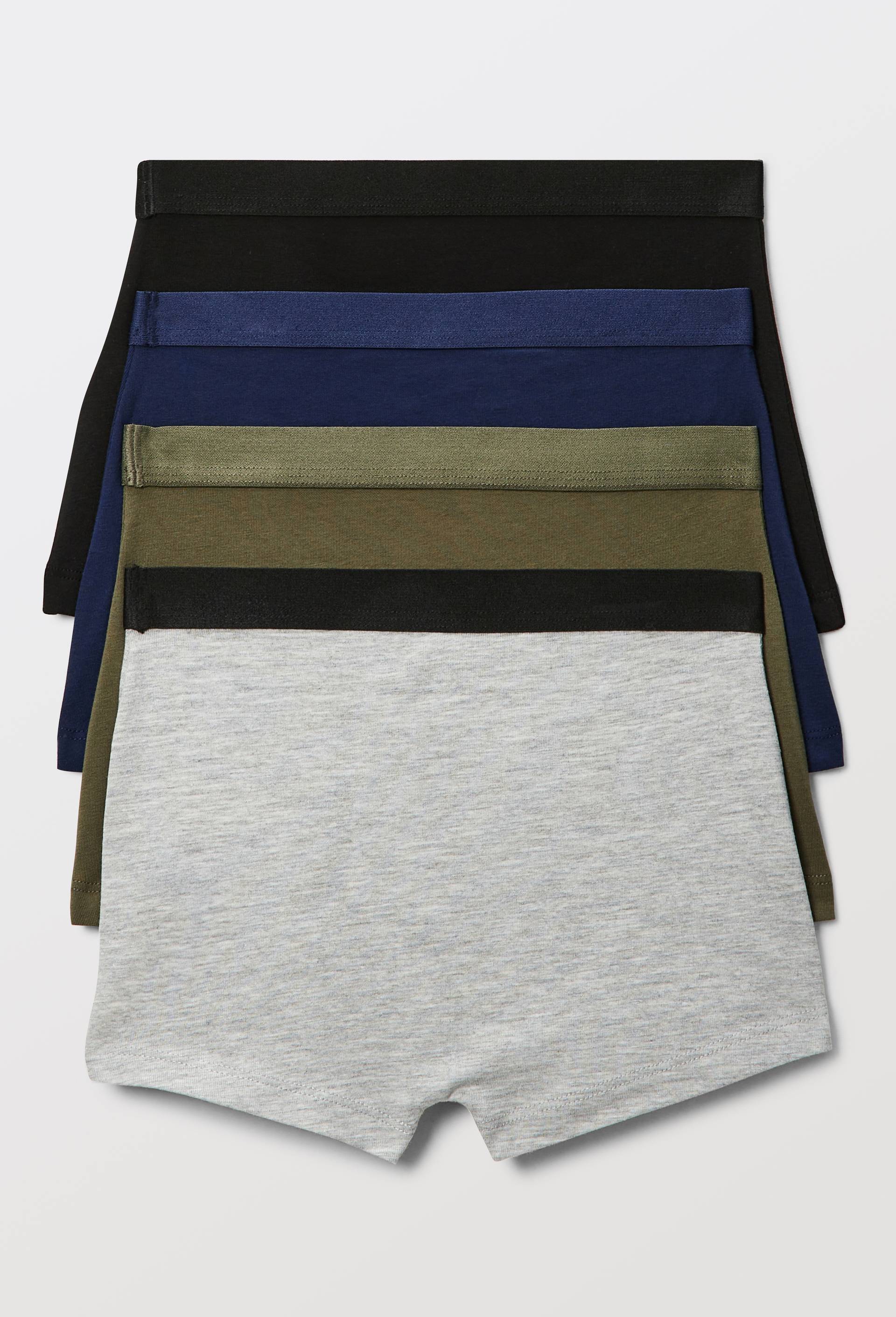Lot de 4 boxers unis en coton BIO GOTS, Noir, large image number 1.0