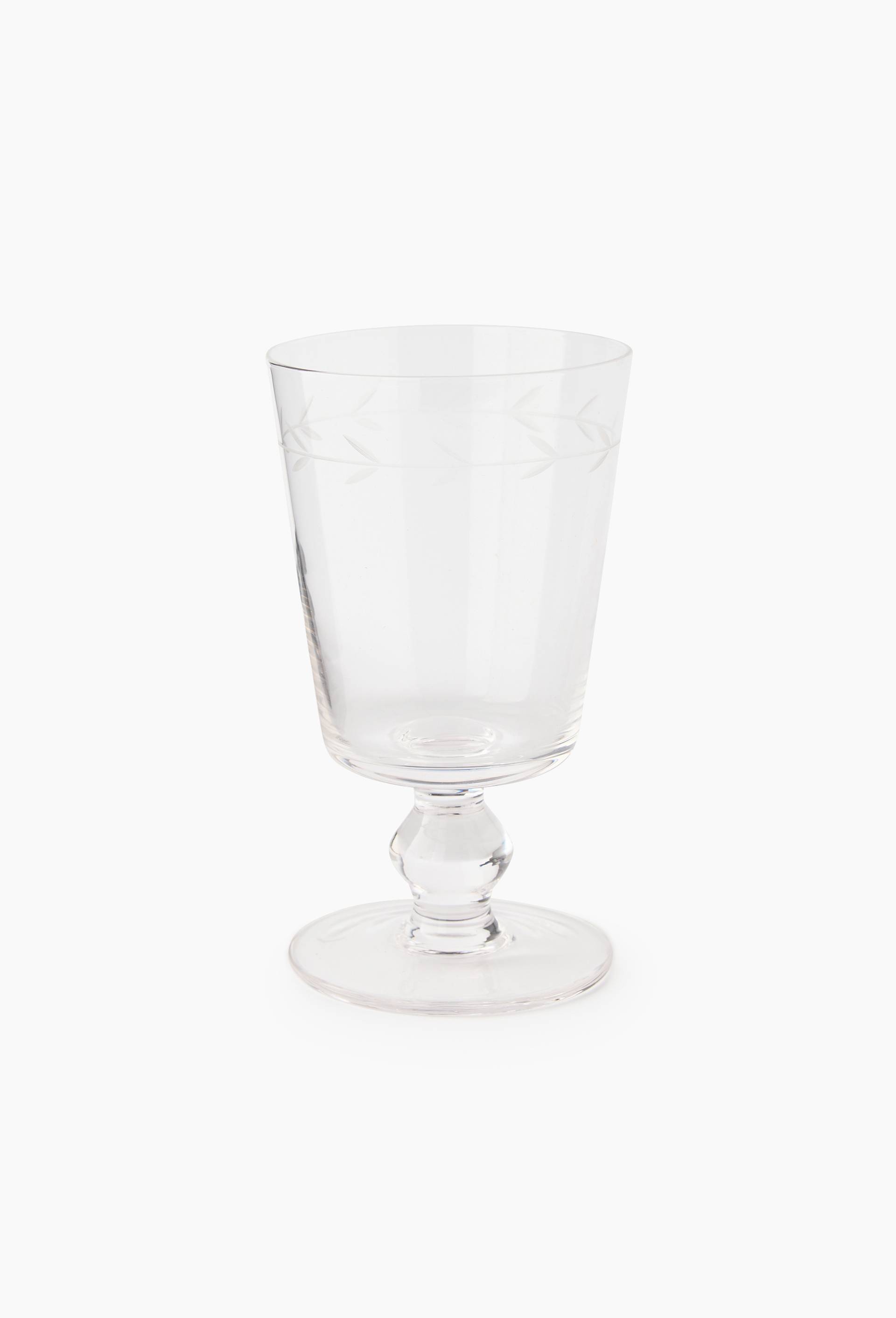 Verre &agrave; pied finition grav&eacute;e, 26cl, Transparent, large image number 0.0