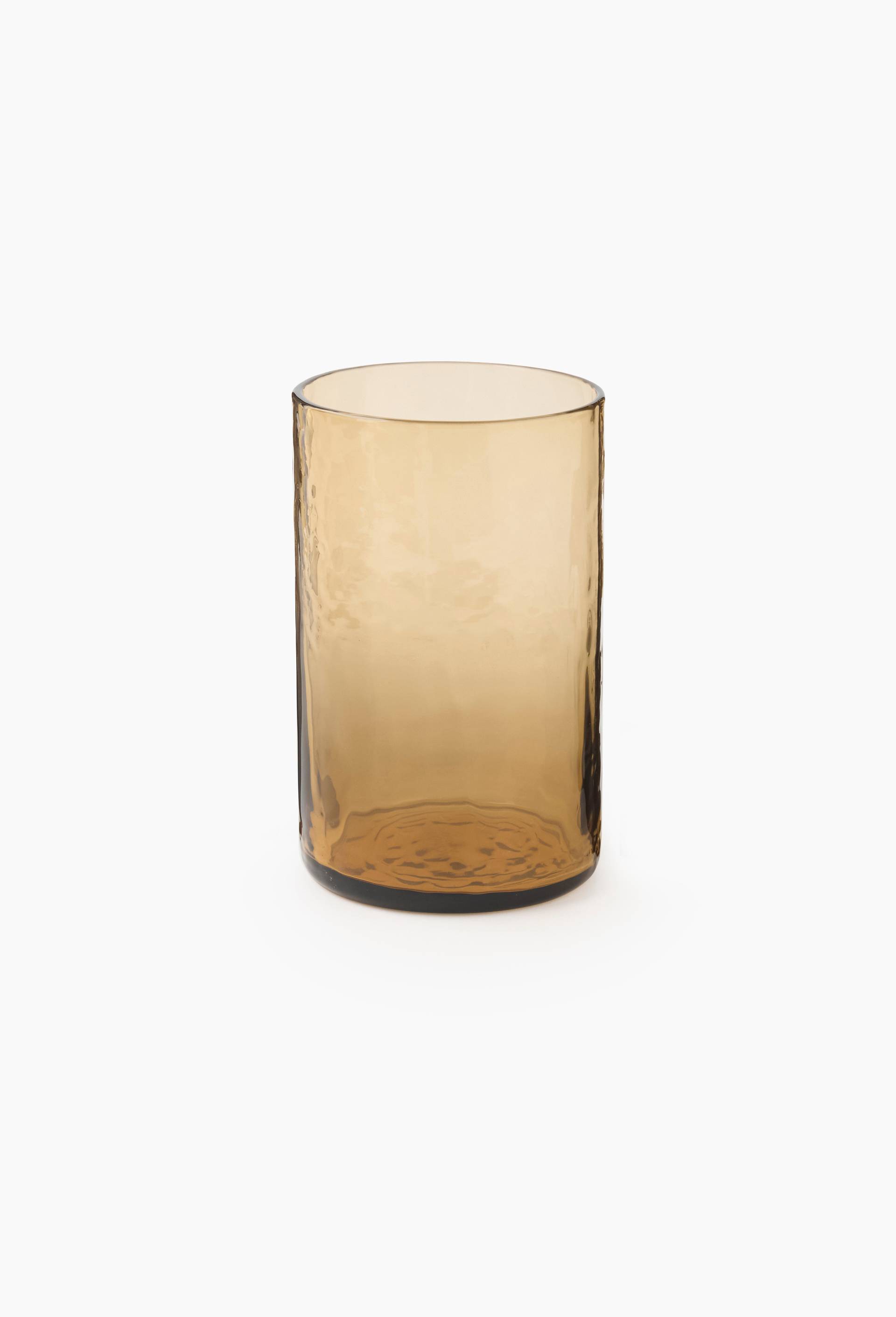Verre &agrave; eau, finition martel&eacute;e, 38cl, Jaune fonc&eacute;, large image number 0