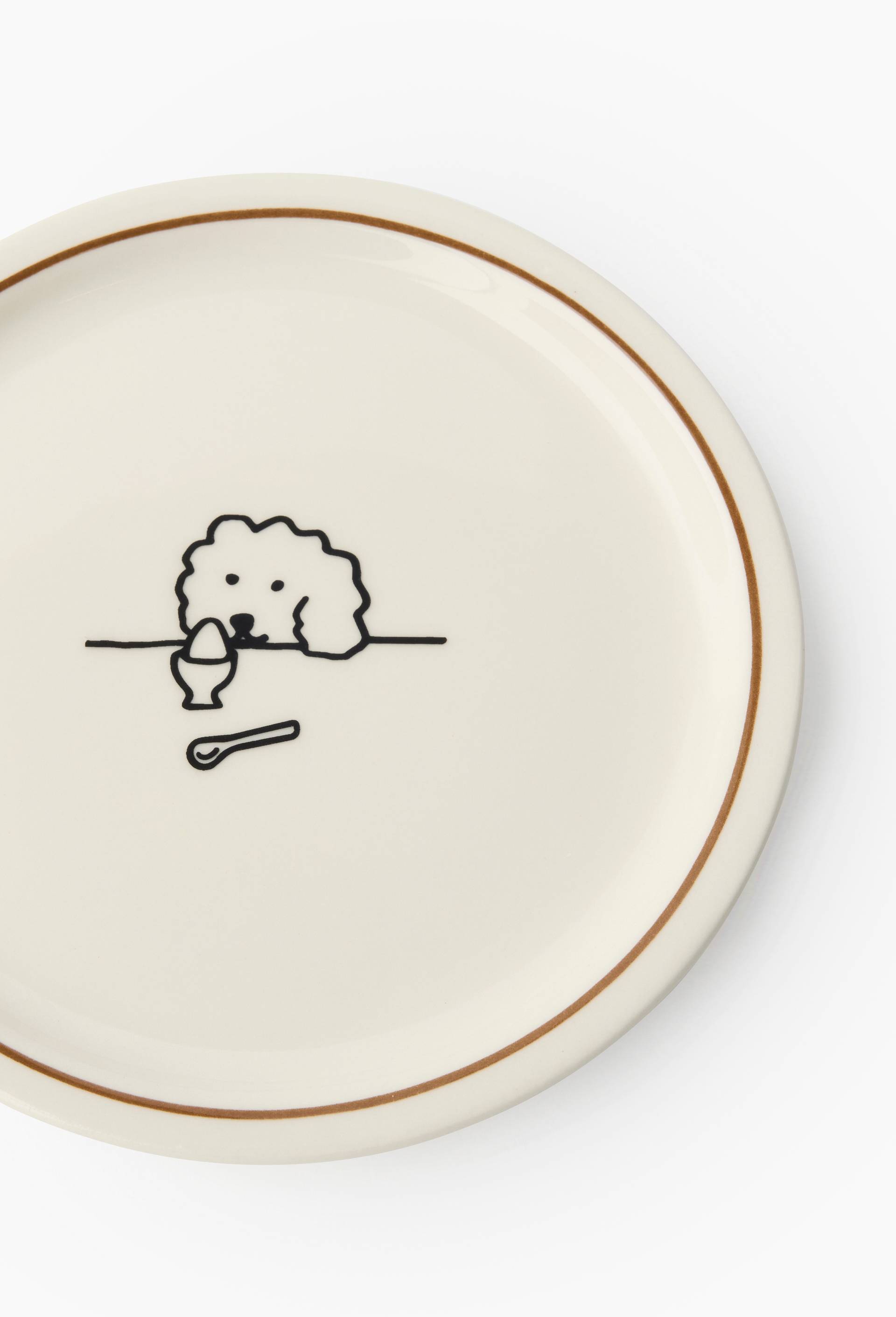 Assiette &agrave; pain finition imprim&eacute;e, 15cm, Blanc, large image number 1