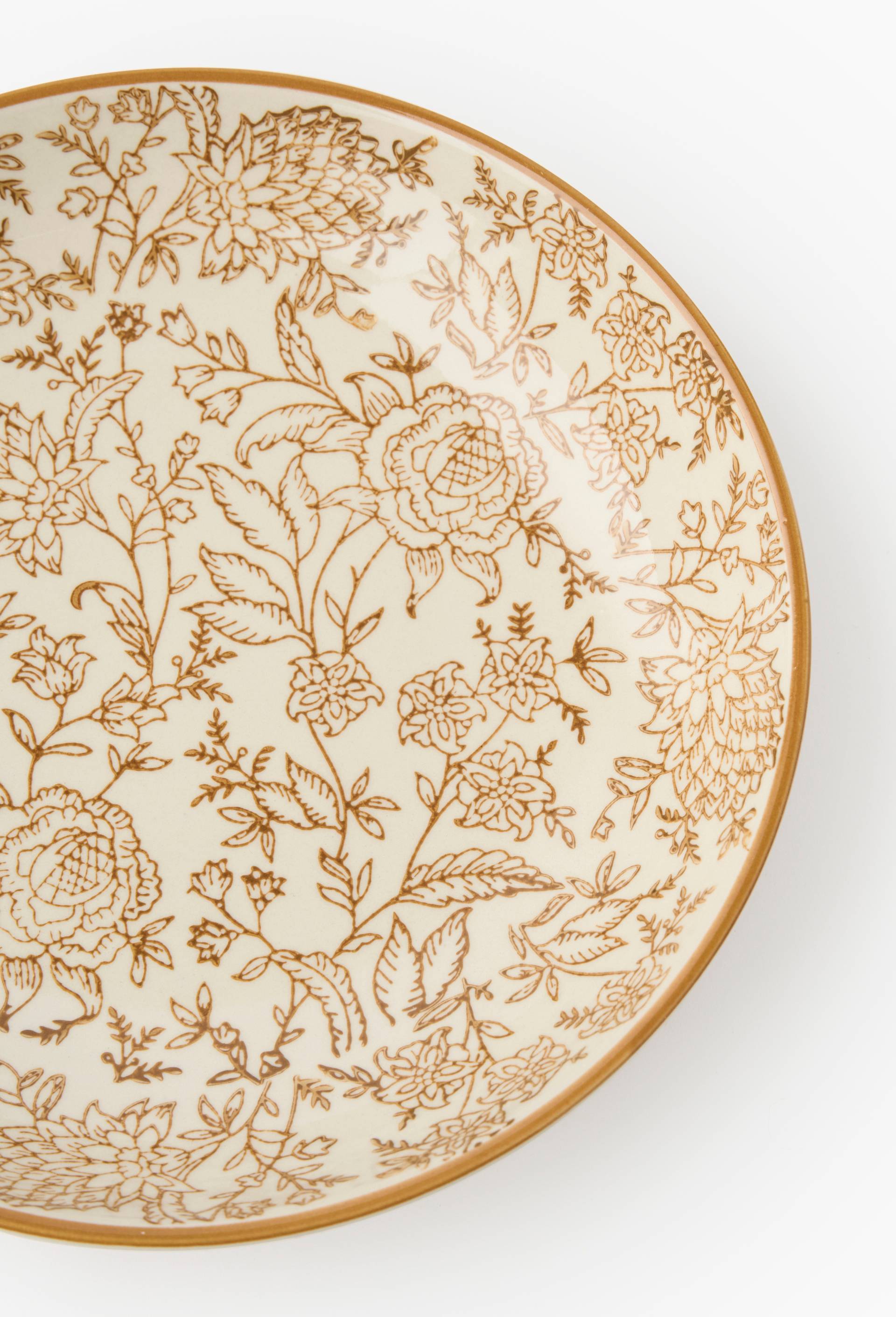 Assiette creuse, finition imprim&eacute;e, 20cm, Brun, large image number 1.0