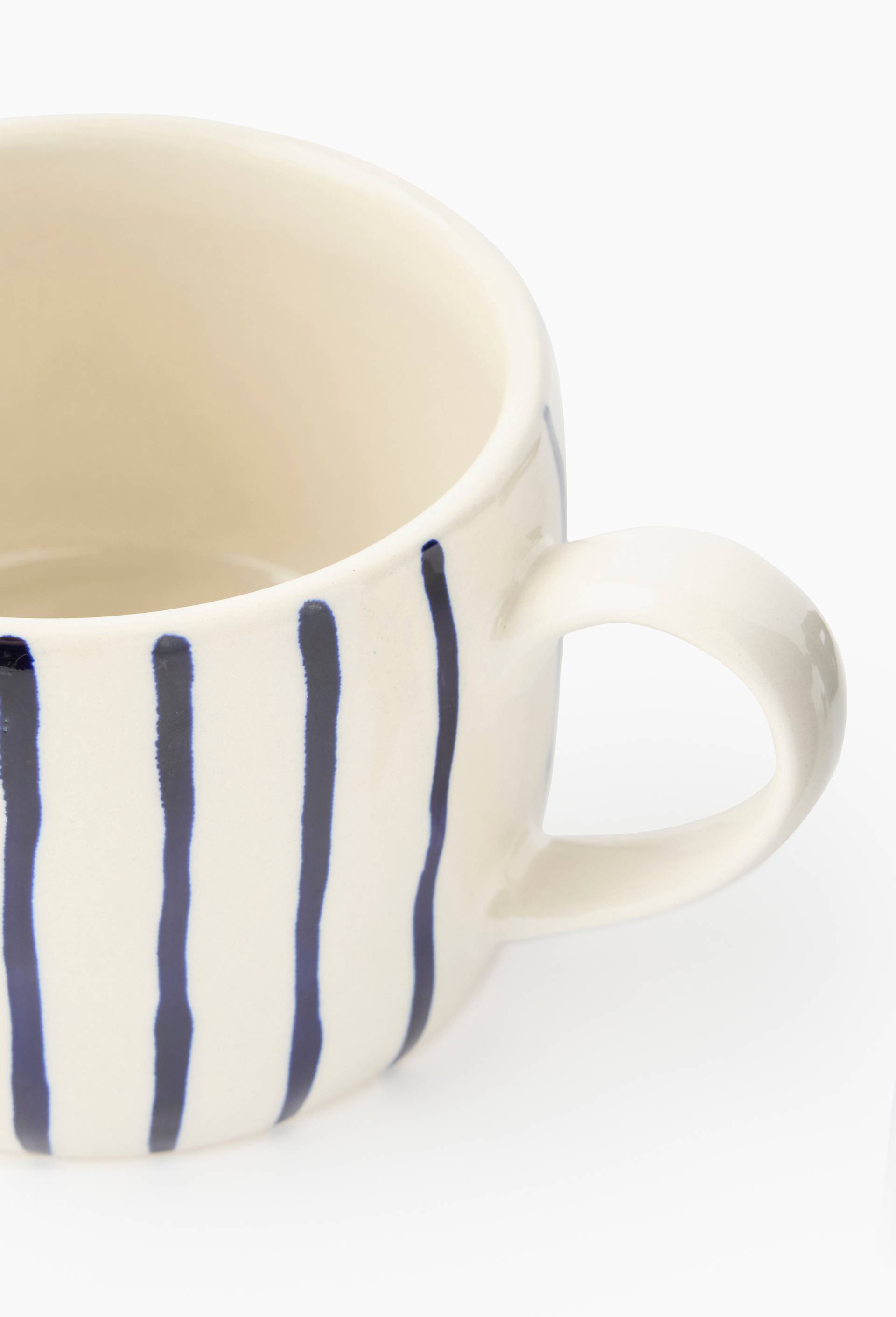 Tasse avec anse finition imprim&eacute;e, 30cl, Bleu, large image number 1