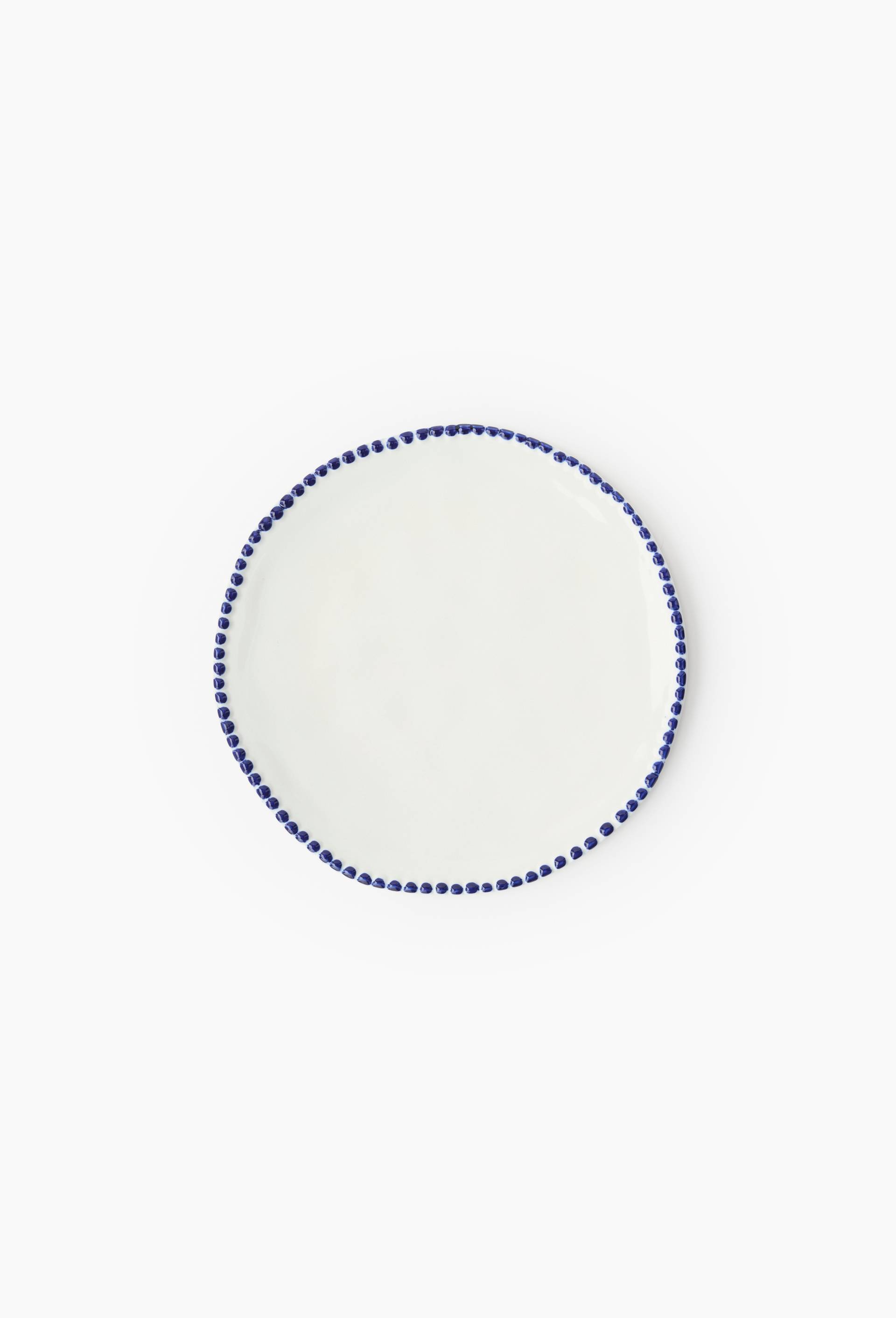 Assiette &agrave; dessert finition perl&eacute;e, 21cm, Blanc, large image number 0