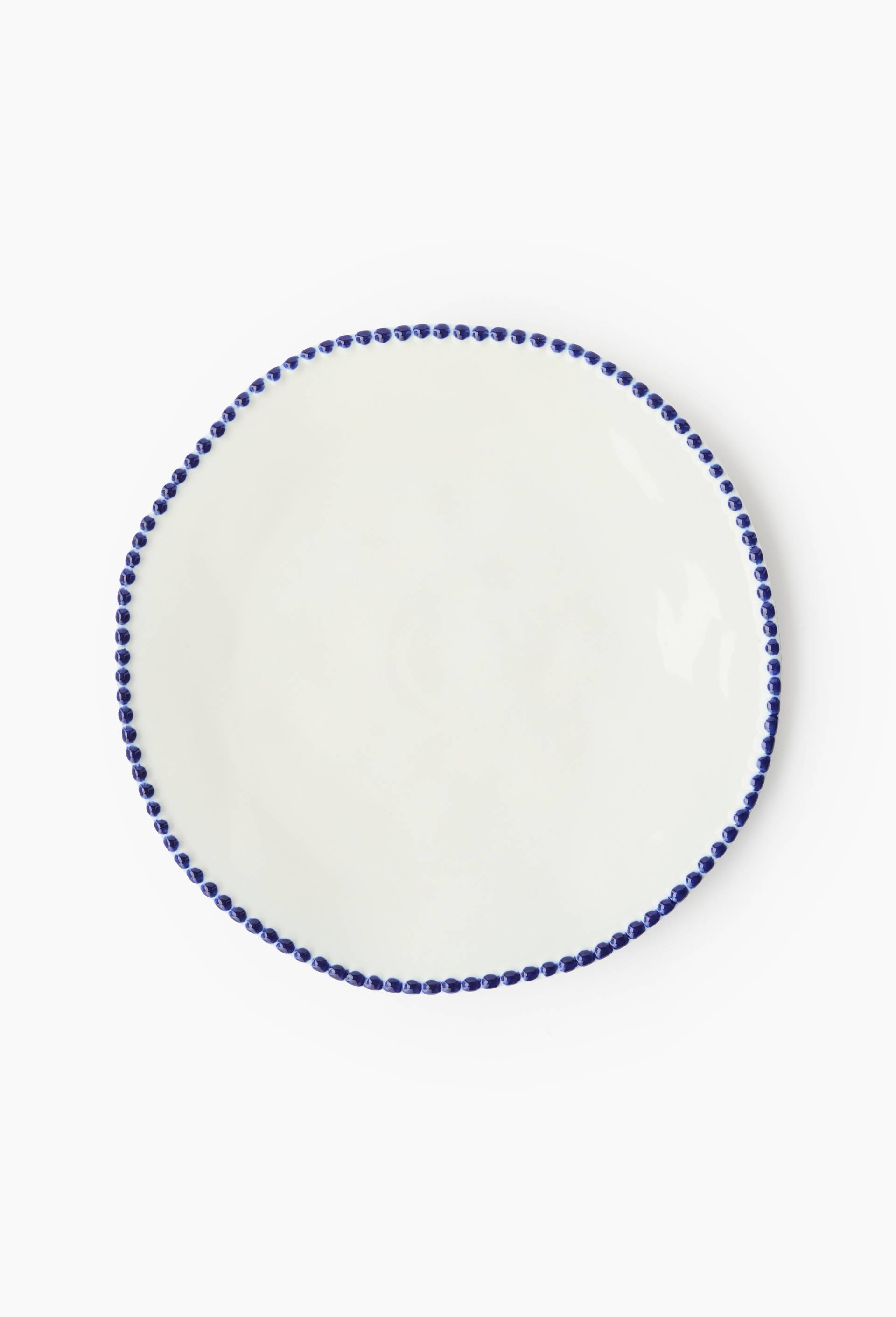 Assiette plate finition perl&eacute;e, 27cm, Blanc, large image number 0