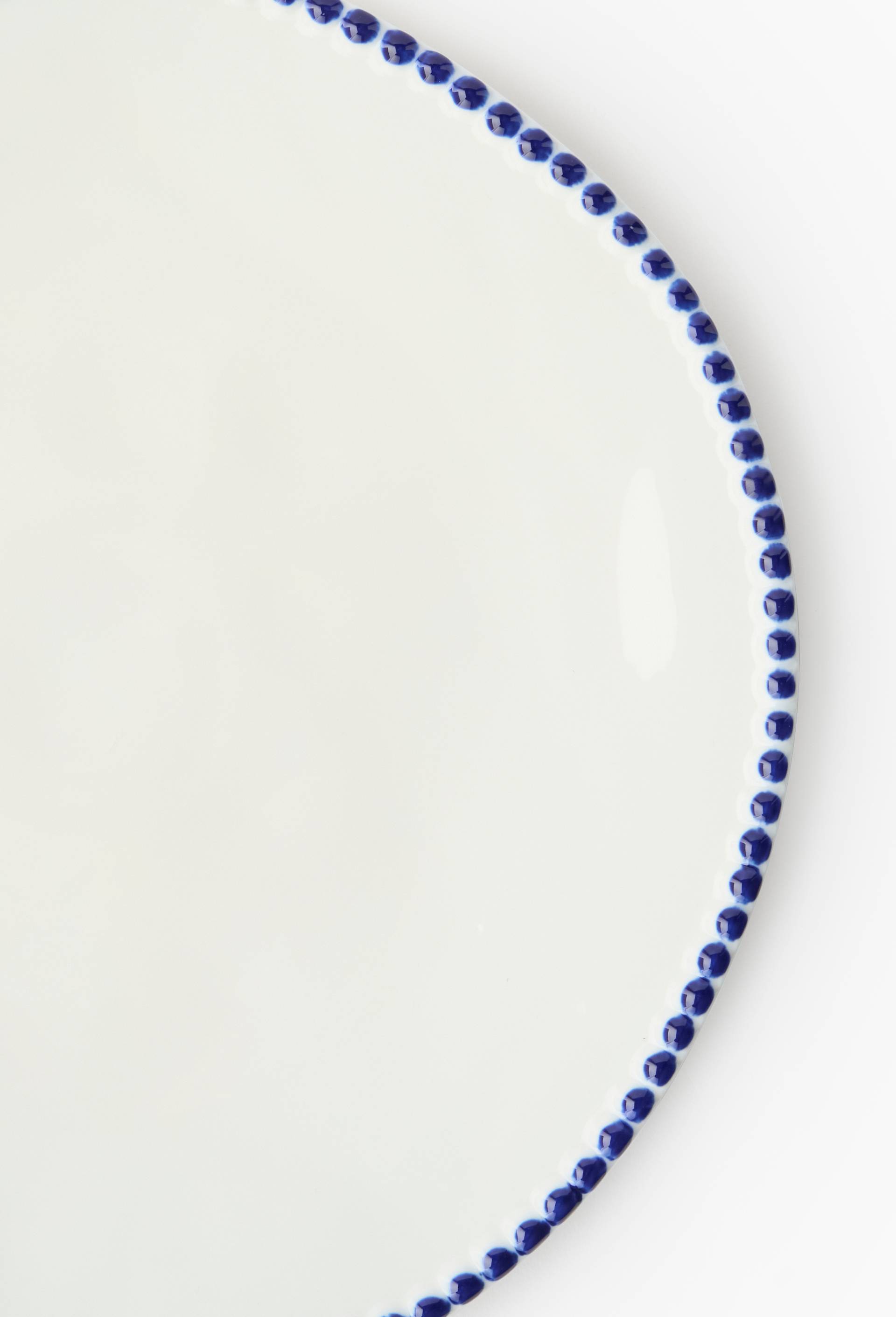 Assiette plate finition perl&eacute;e, 27cm, Blanc, large image number 1