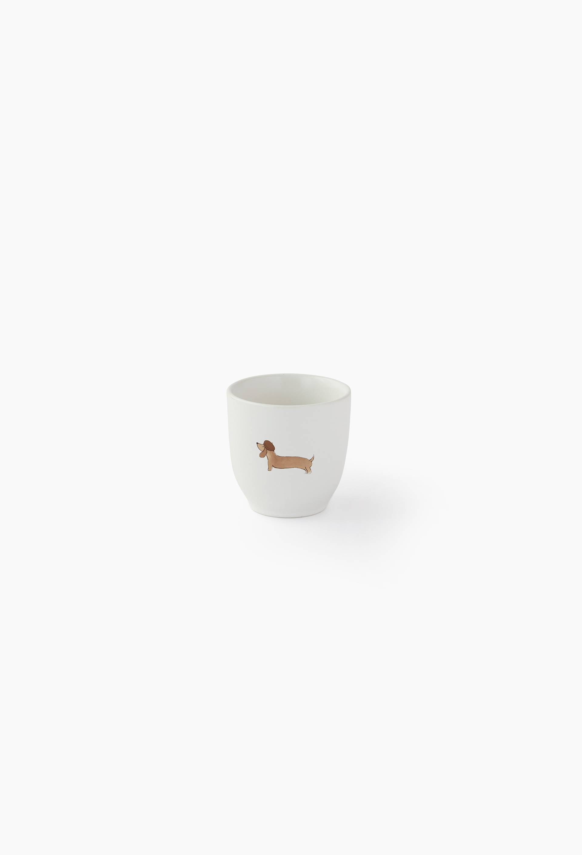 Tasse finition imprim&eacute;e teckel, 20cl, Blanc, large image number 0.0