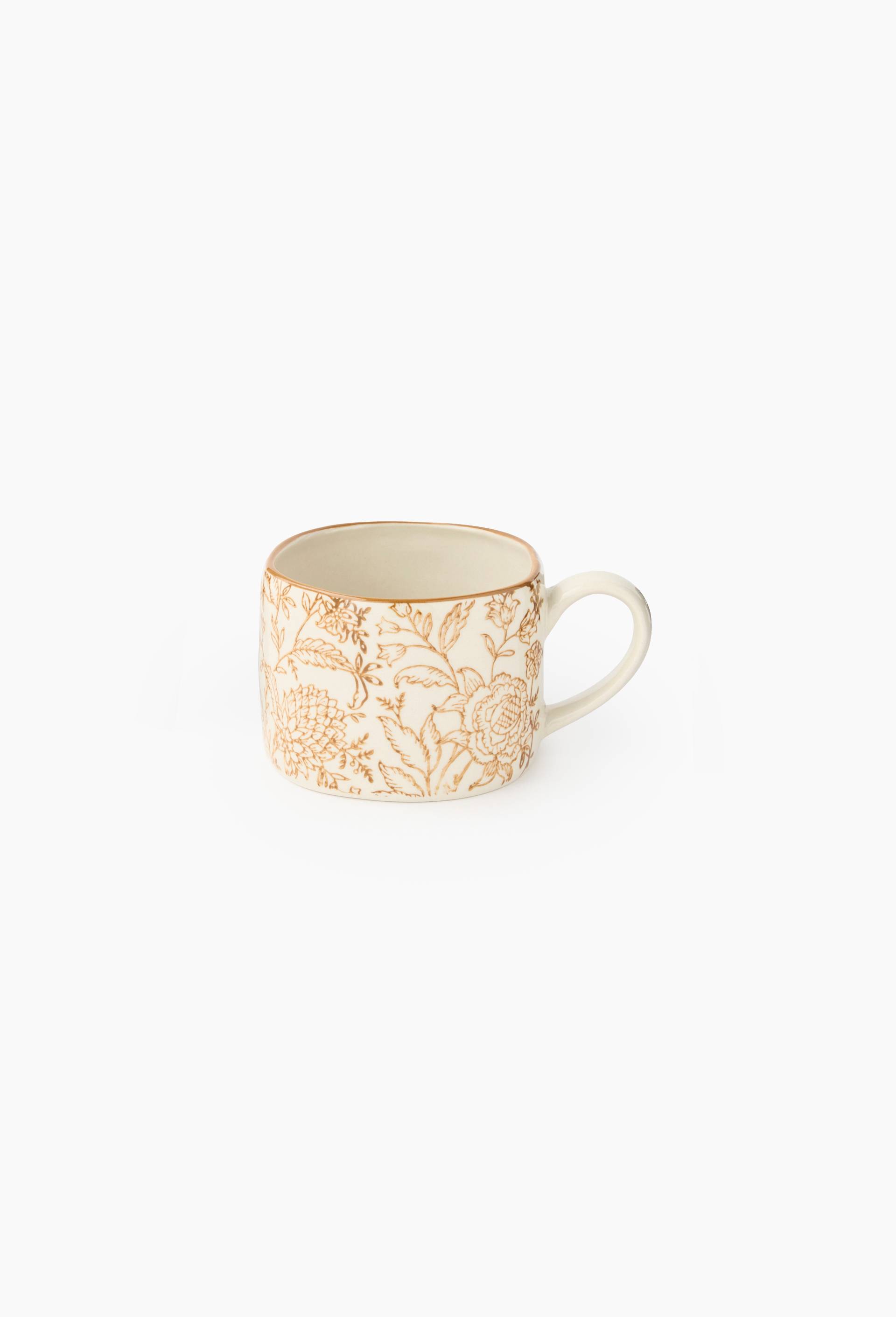 Tasse avec anse finition imprim&eacute;e, 30cl, Brun, large image number 0