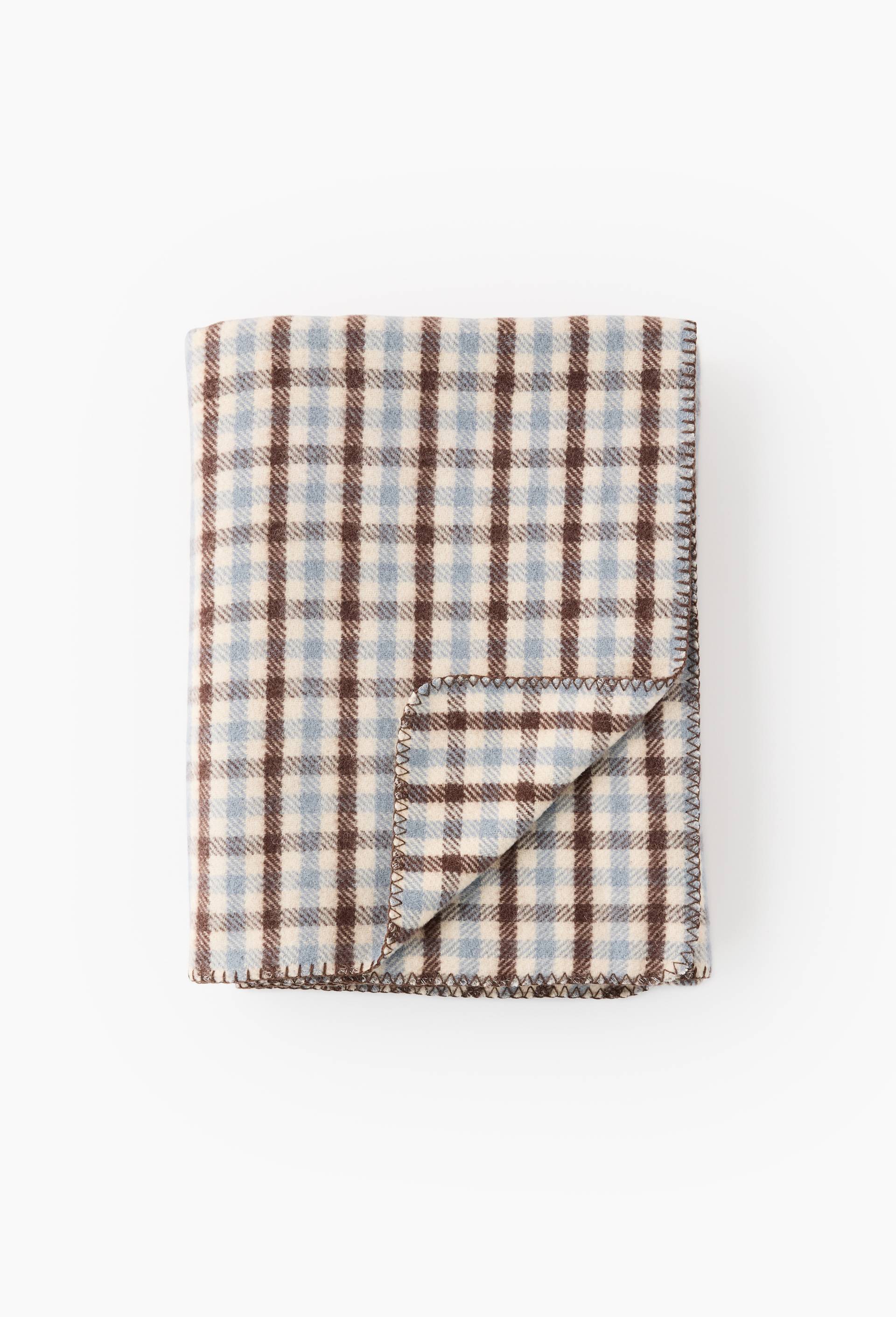 Plaid, 130x170cm, 100% laine, Gris, large image number 1