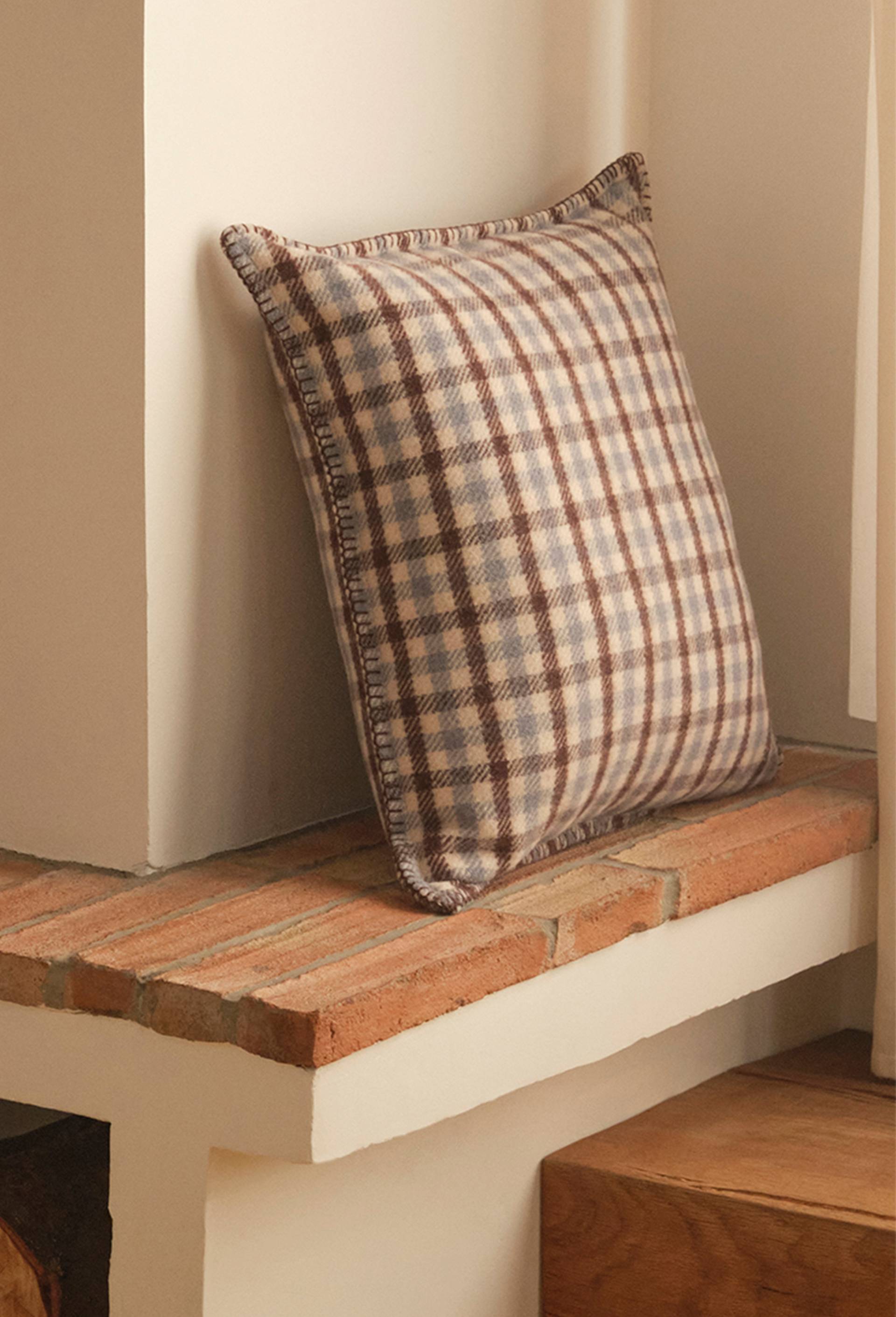 Coussin laine, 45X45cm, 100% laine, Gris fonc&eacute;, large image number 0