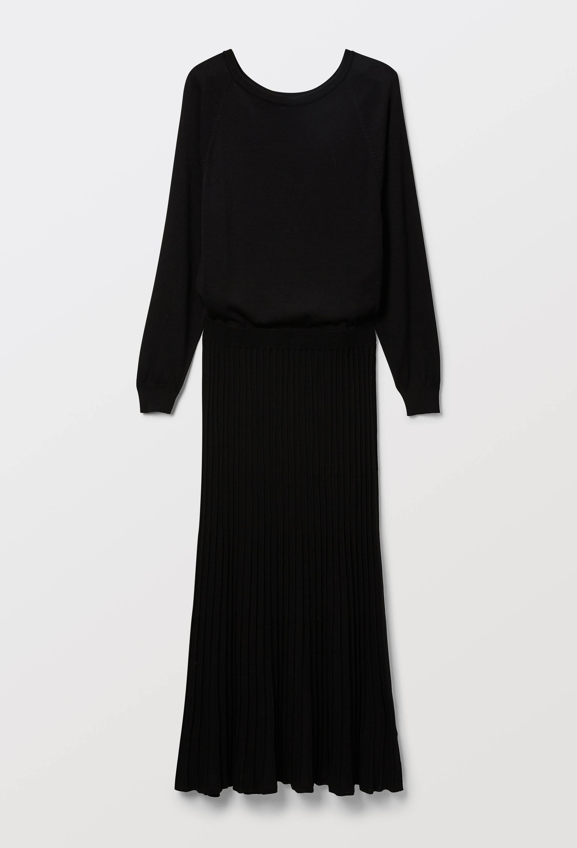 Robe en maille manches longues, Noir, large image number 2