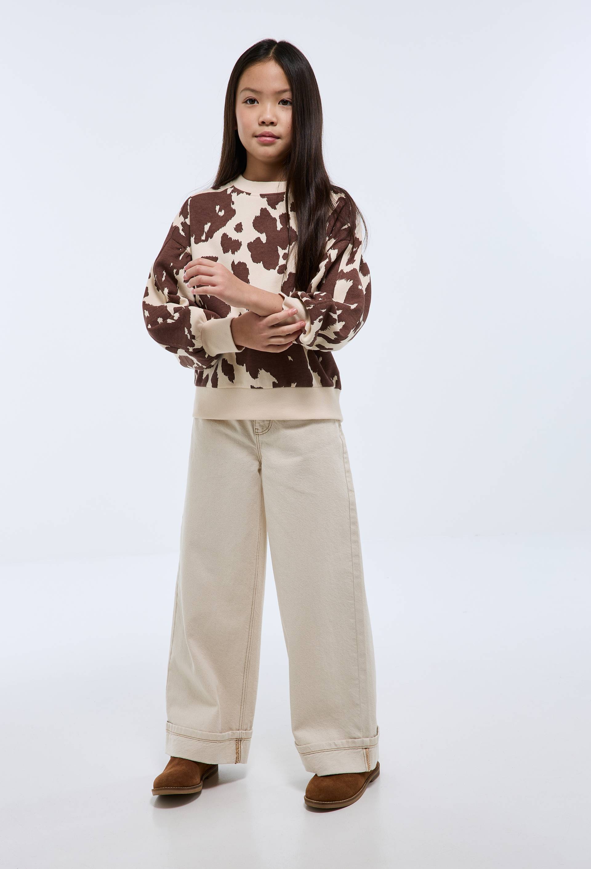 Jean en twill uni, Beige clair, large image number 0