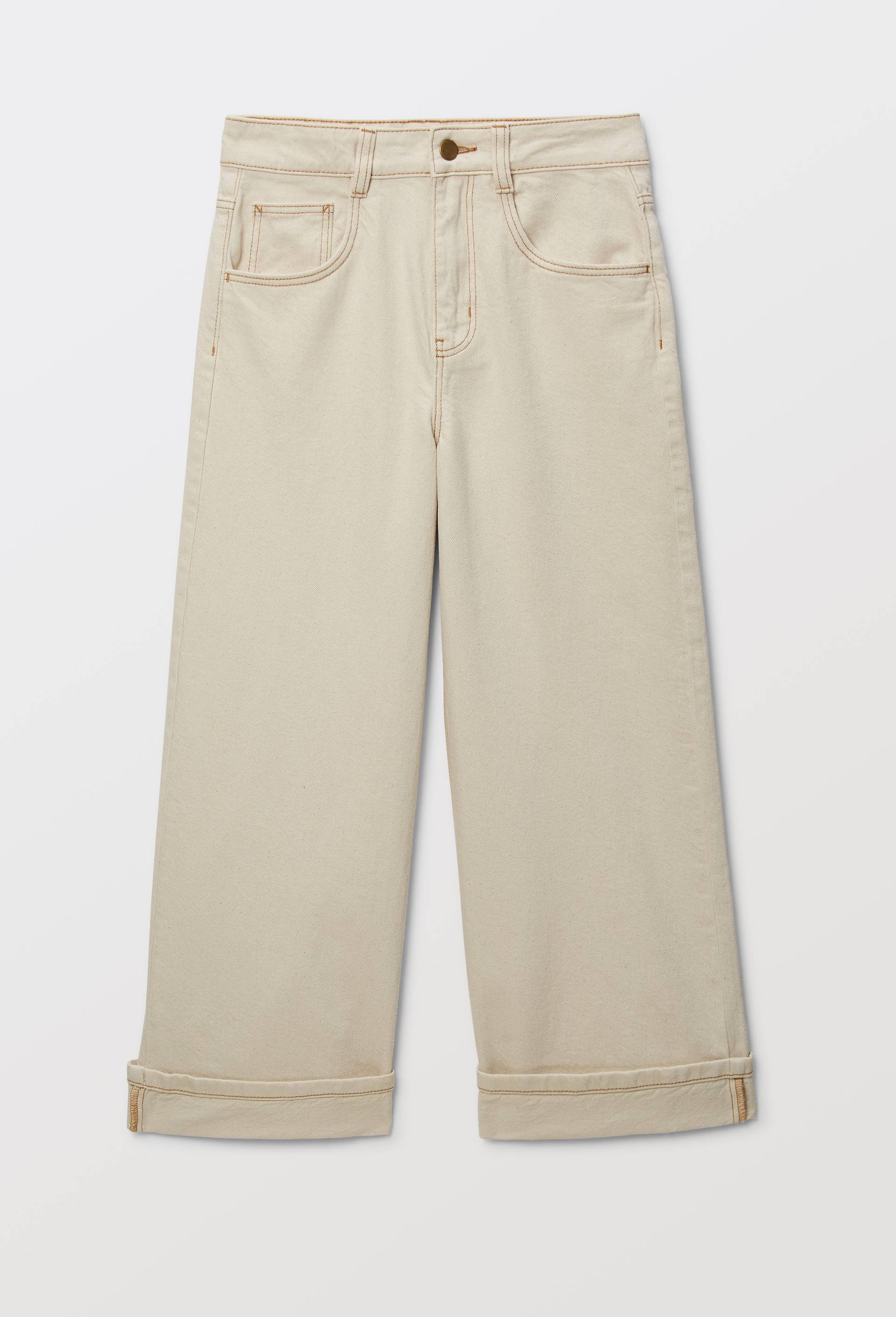 Jean en twill uni, Beige clair, large image number 1