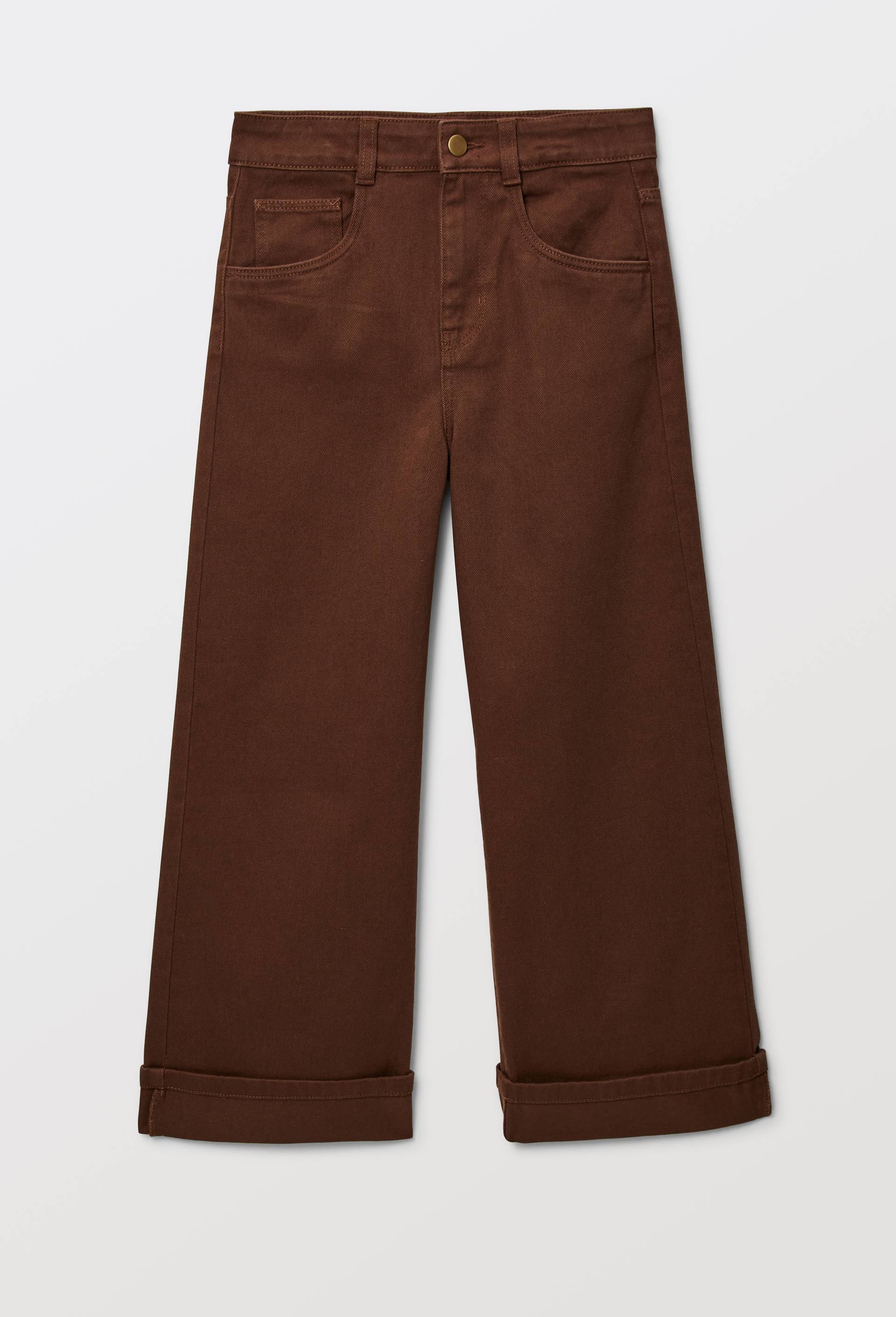 Jean en twill uni, Brun fonc&eacute;, large image number 1.0
