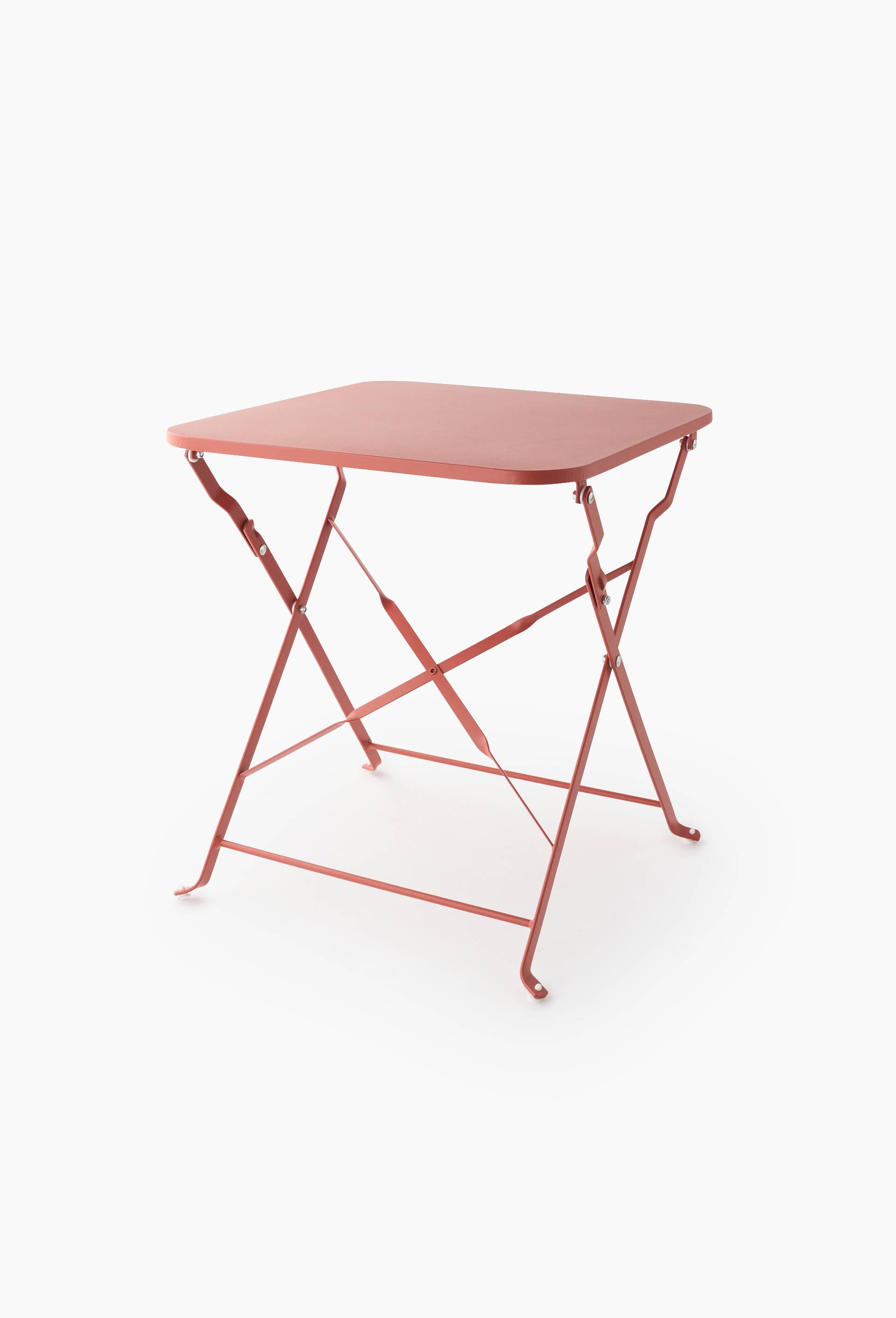 Table carr&eacute;e, 40xH45cm, en m&eacute;tal, Rouge fonc&eacute;, large image number 0