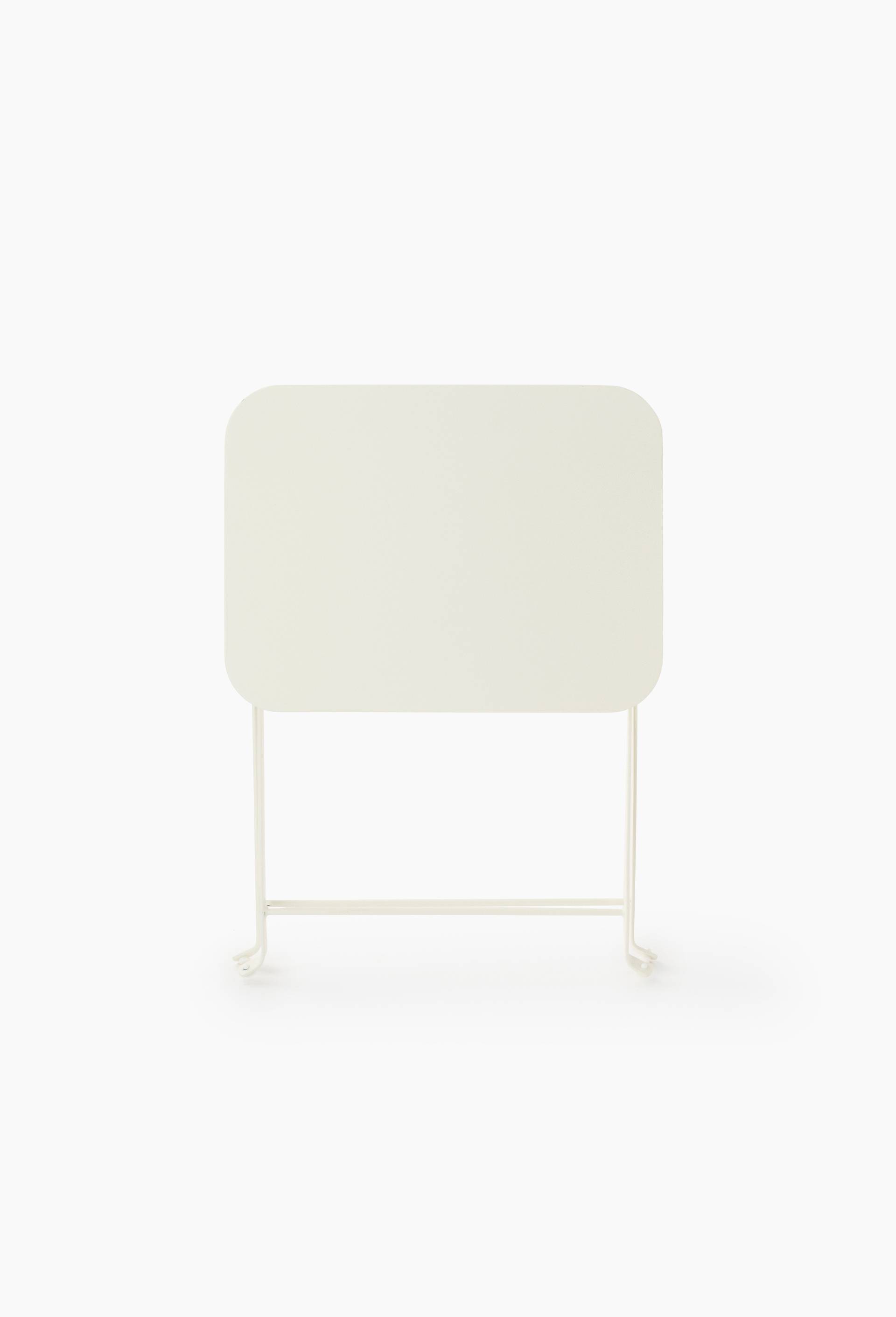 Table basse,  40x30xH45cm, en acier, Ecru, large image number 1.0