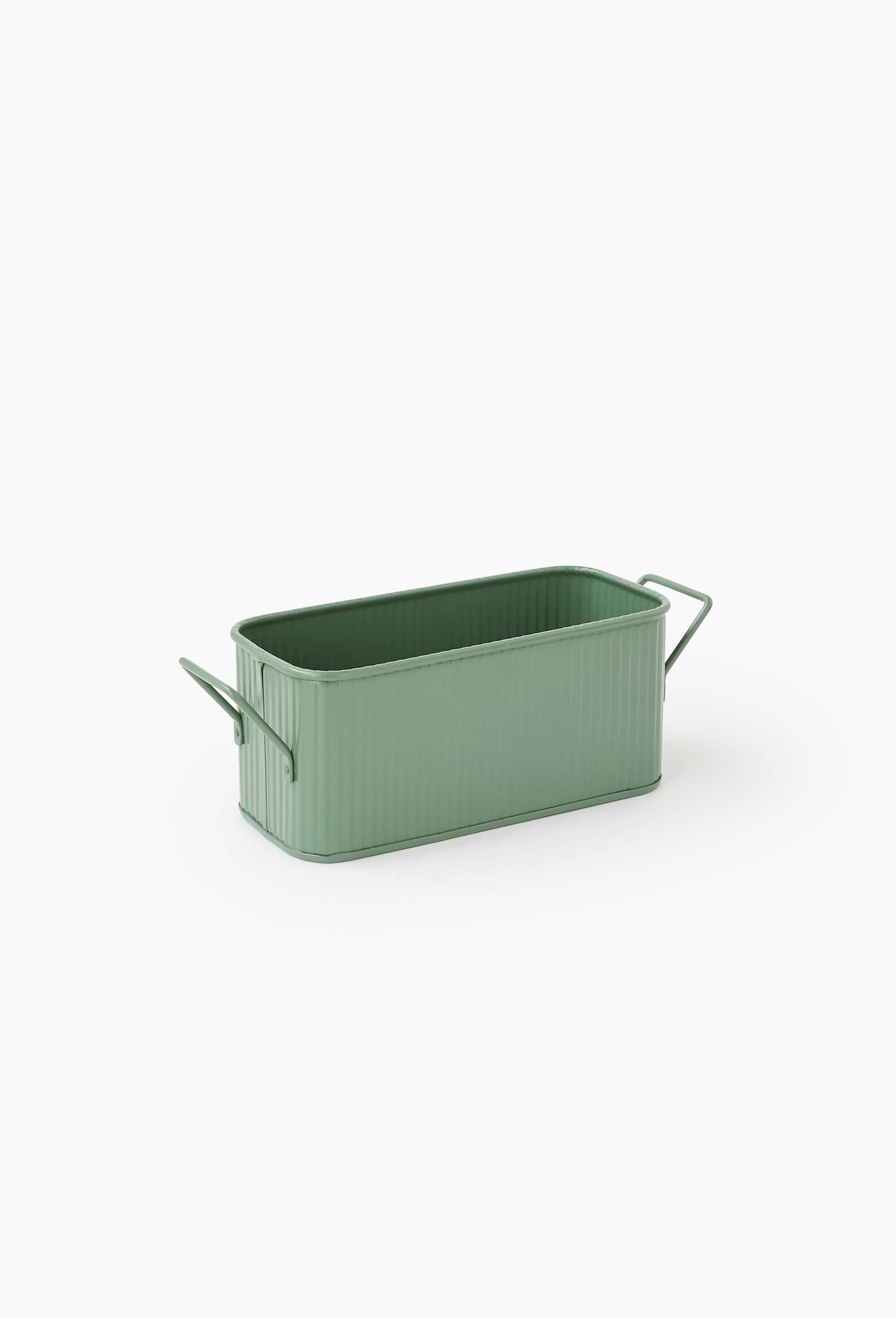 Mini jardini&egrave;re, 20x9cm, en m&eacute;tal, Vert clair, large image number 0