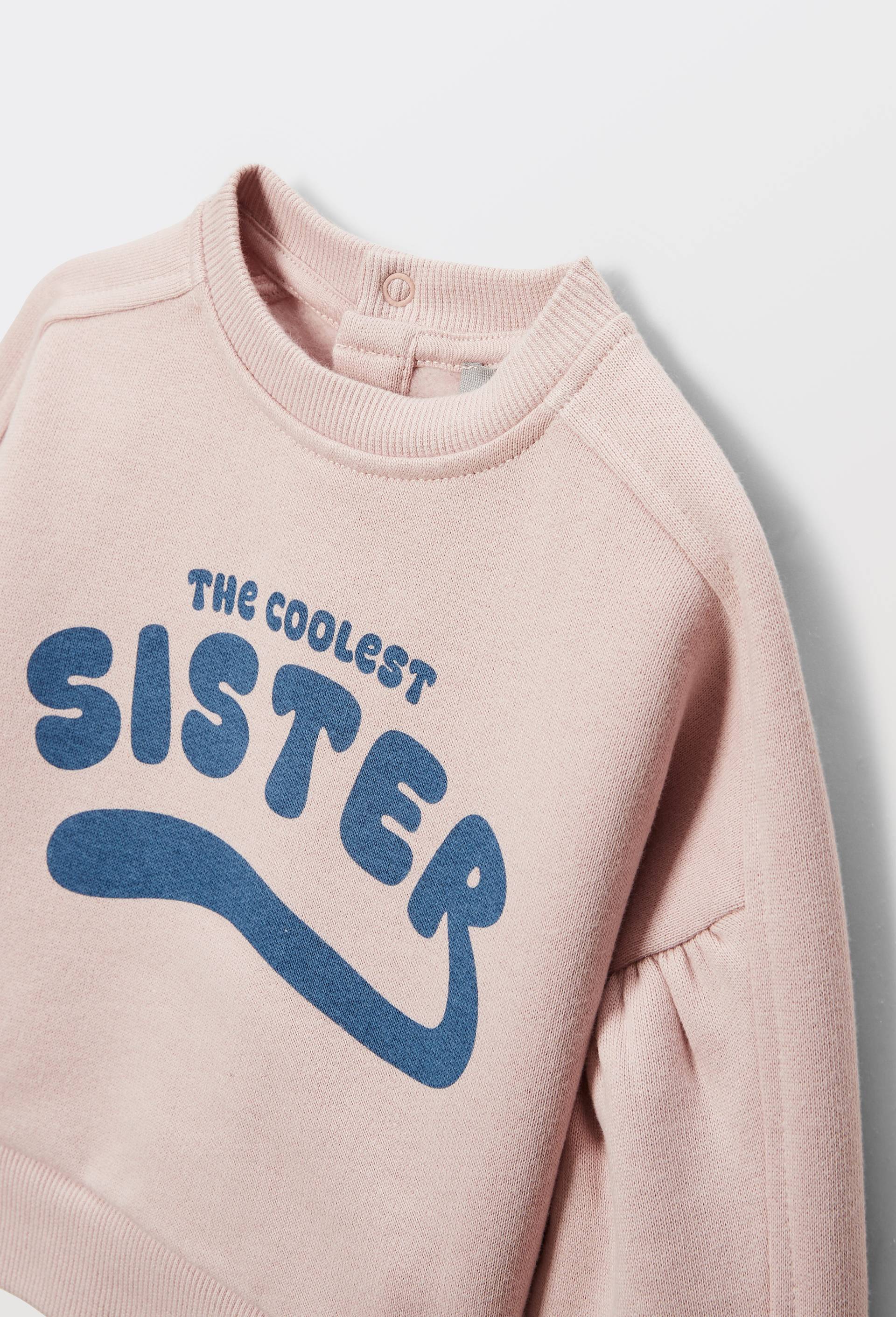 Sweat imprim&eacute; en coton BIO GOTS, Rose clair, large image number 3.0