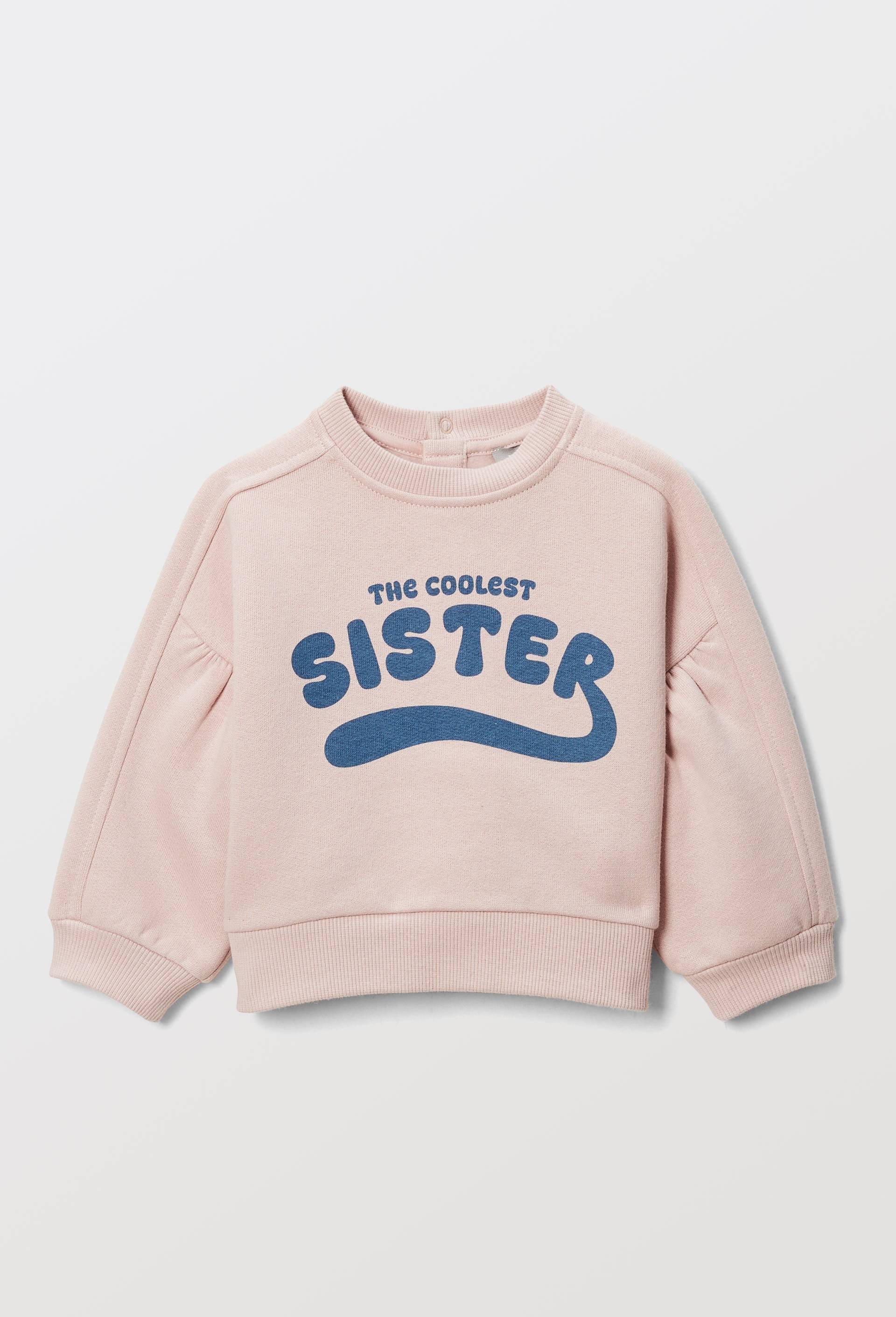 Sweat imprim&eacute; en coton BIO GOTS, Rose clair, large image number 4